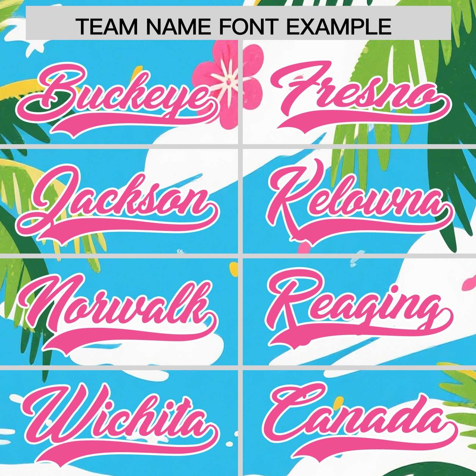 Custom White Pink Palm Tree Pattern Graffiti Hawaiian Style Baseball Jersey| KXKSHOP