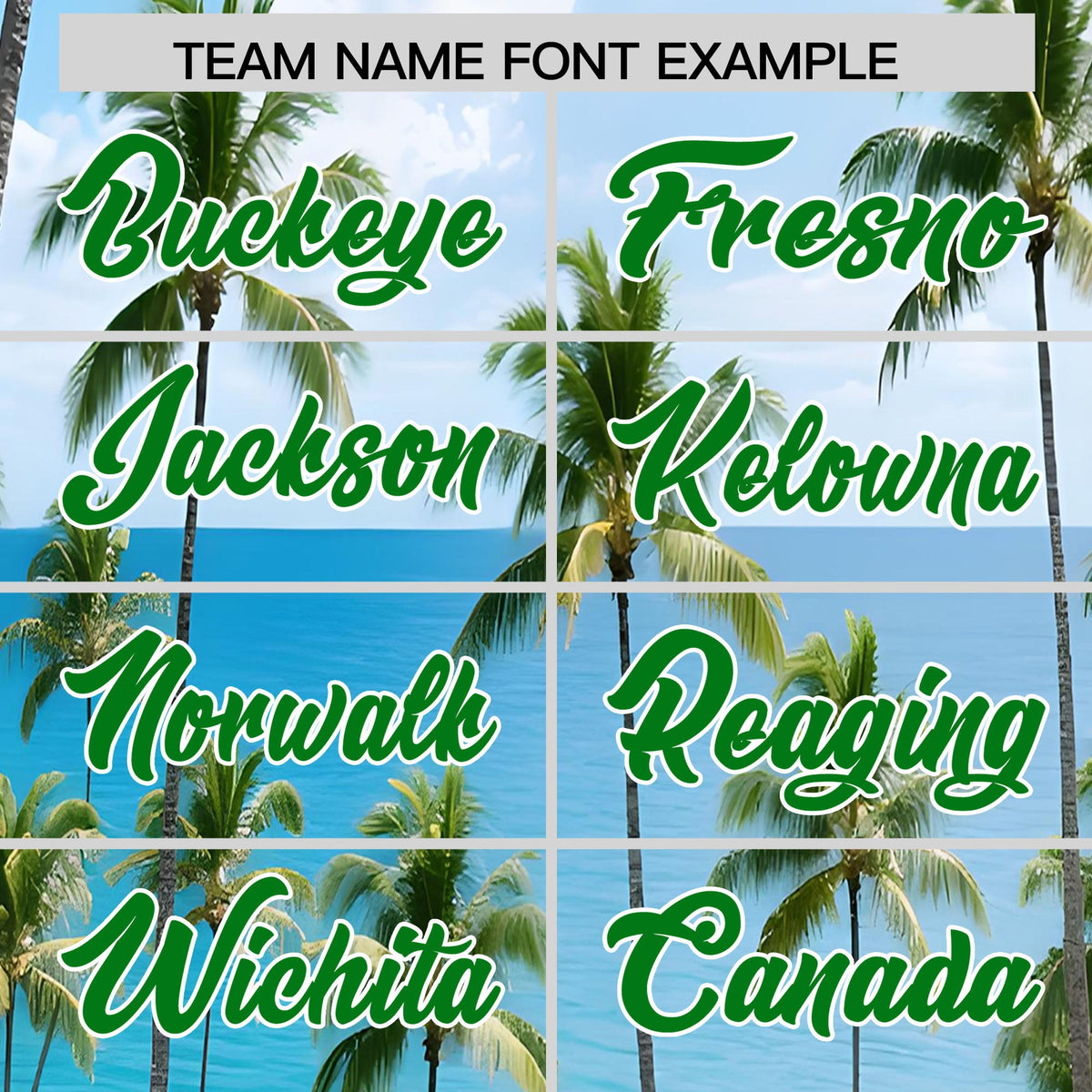 Custom Kelly Green White Seaside Palm Tree Pattern Graffiti Hawaiian Style Baseball Jersey| KXKSHOP