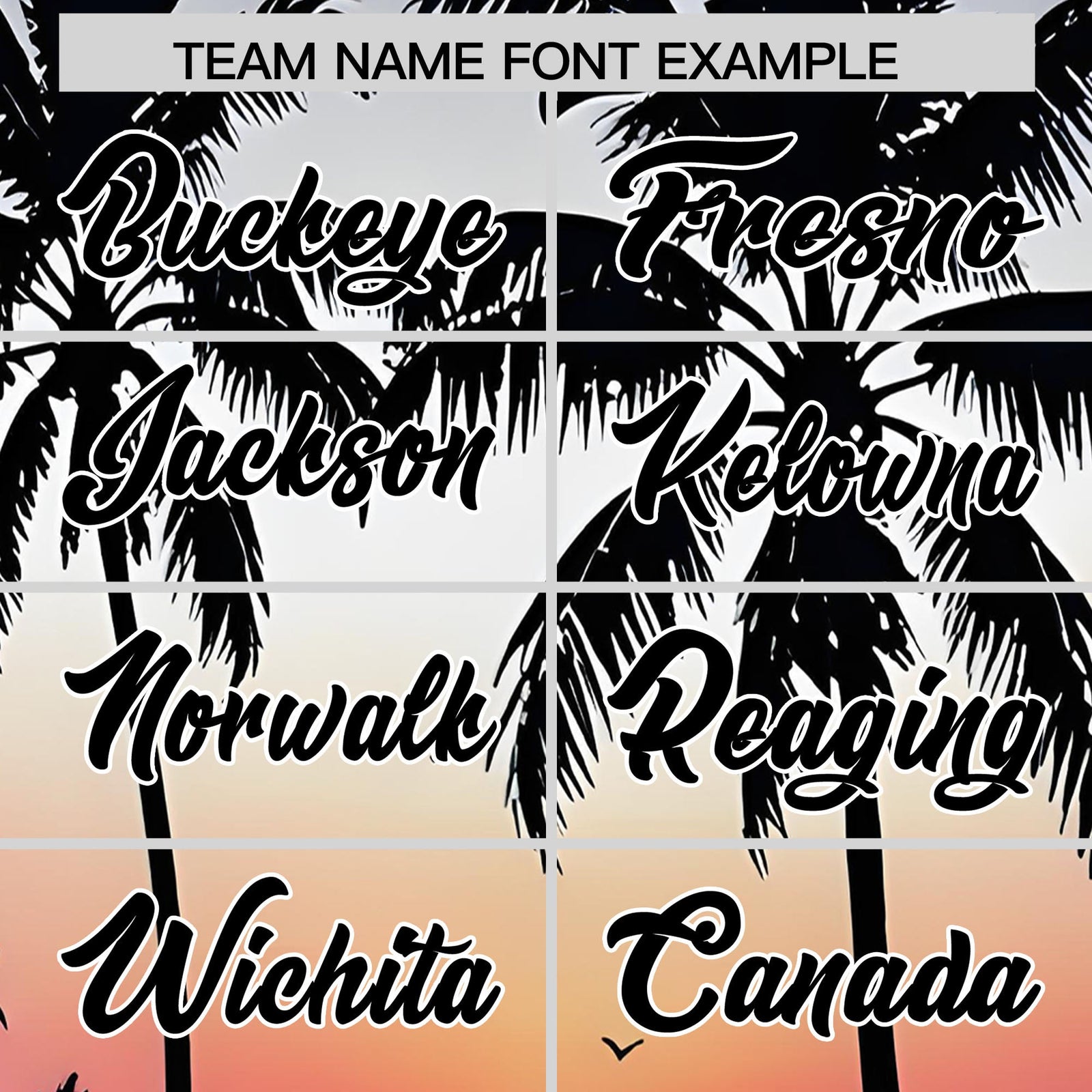 Custom Black White Sunset Palm Tree Pattern Graffiti Hawaiian Style Baseball Jersey| KXKSHOP
