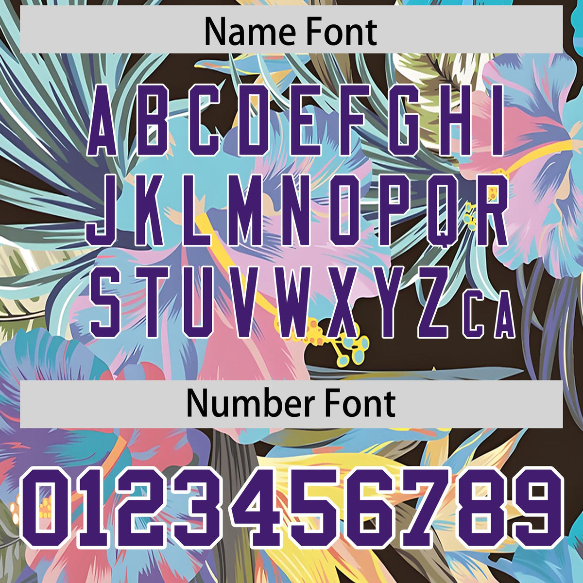 Custom Purple White Palm Tree Pattern Graffiti Hawaiian Style Baseball Jersey| KXKSHOP