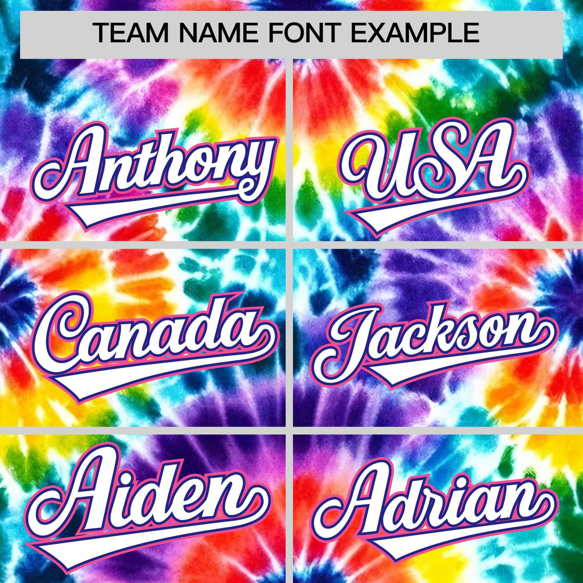 Custom Multi Color Tie-Dye Graffiti Pattern Authentic Baseball Jersey