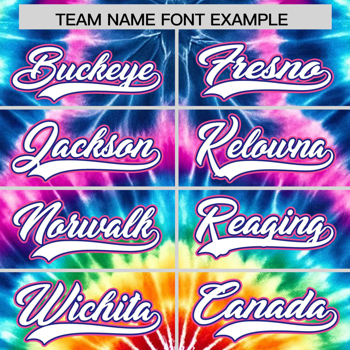 Custom Multi Color Tie-Dye Graffiti Pattern Authentic Baseball Jersey