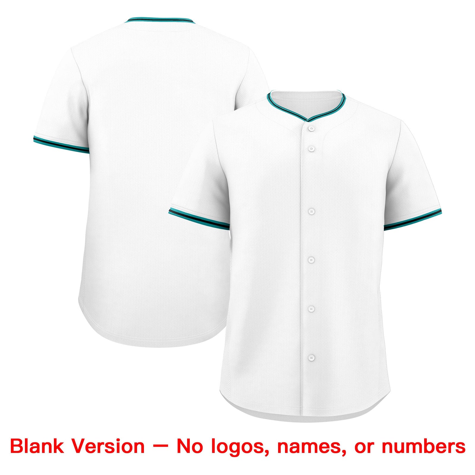 Custom White Black Teal Classic Style Stitched Sports Uniform For Men Women Youth Personalized Quick Dry Baseball Jersey| KXKSHOP