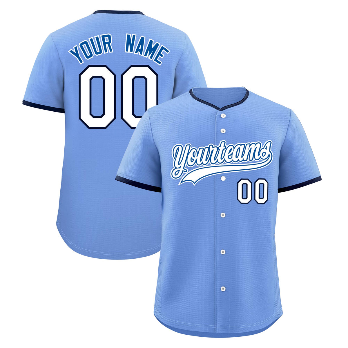 Custom Light Blue White Royal Classic Style Stitched Sports Uniform For Men Women Youth Personalized Lightweight Baseball Jersey| KXKSHOP