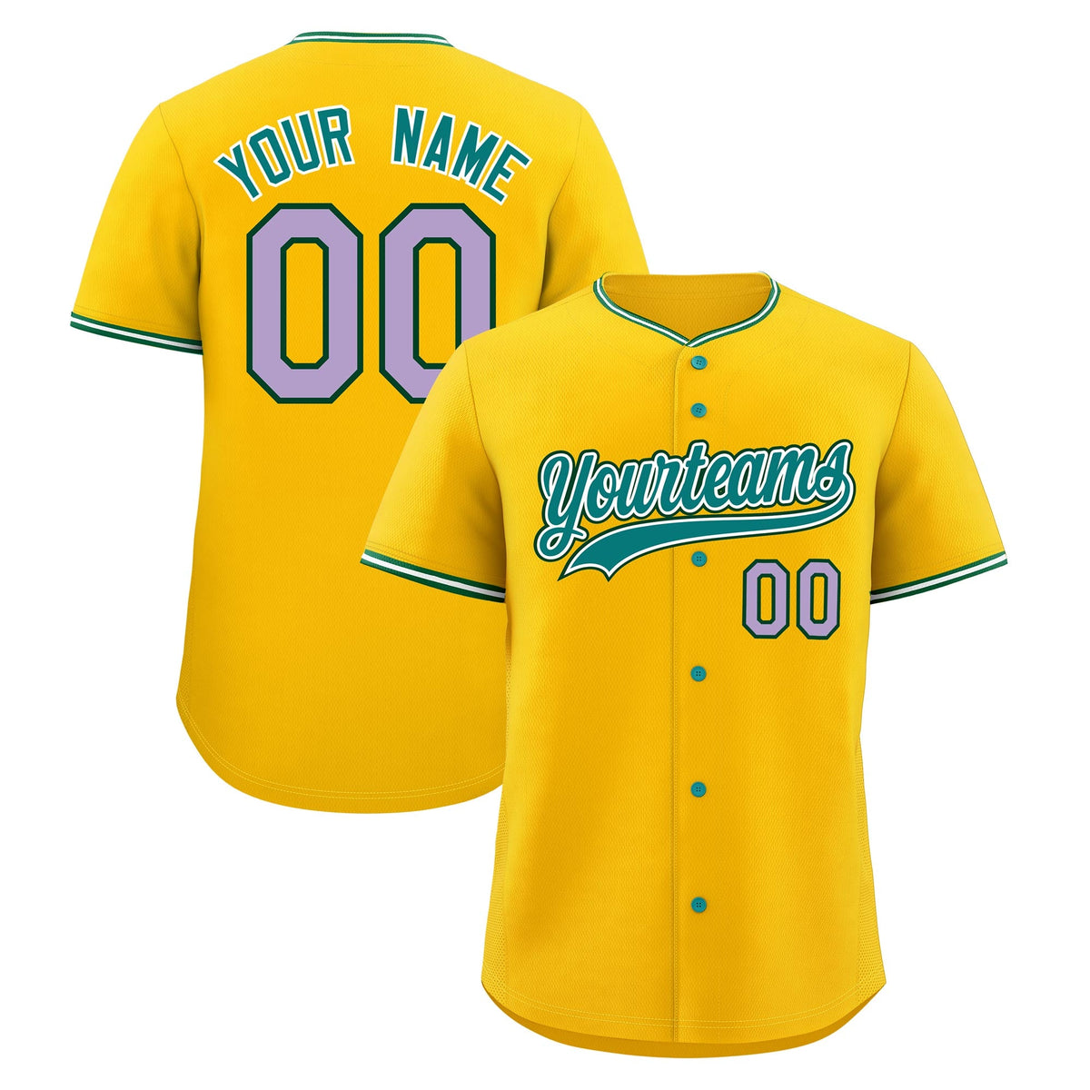 Custom Yellow White Green Classic Style Stitched Sports Uniform For Men Women Youth Personalized Quick Dry Baseball Jersey| KXKSHOP