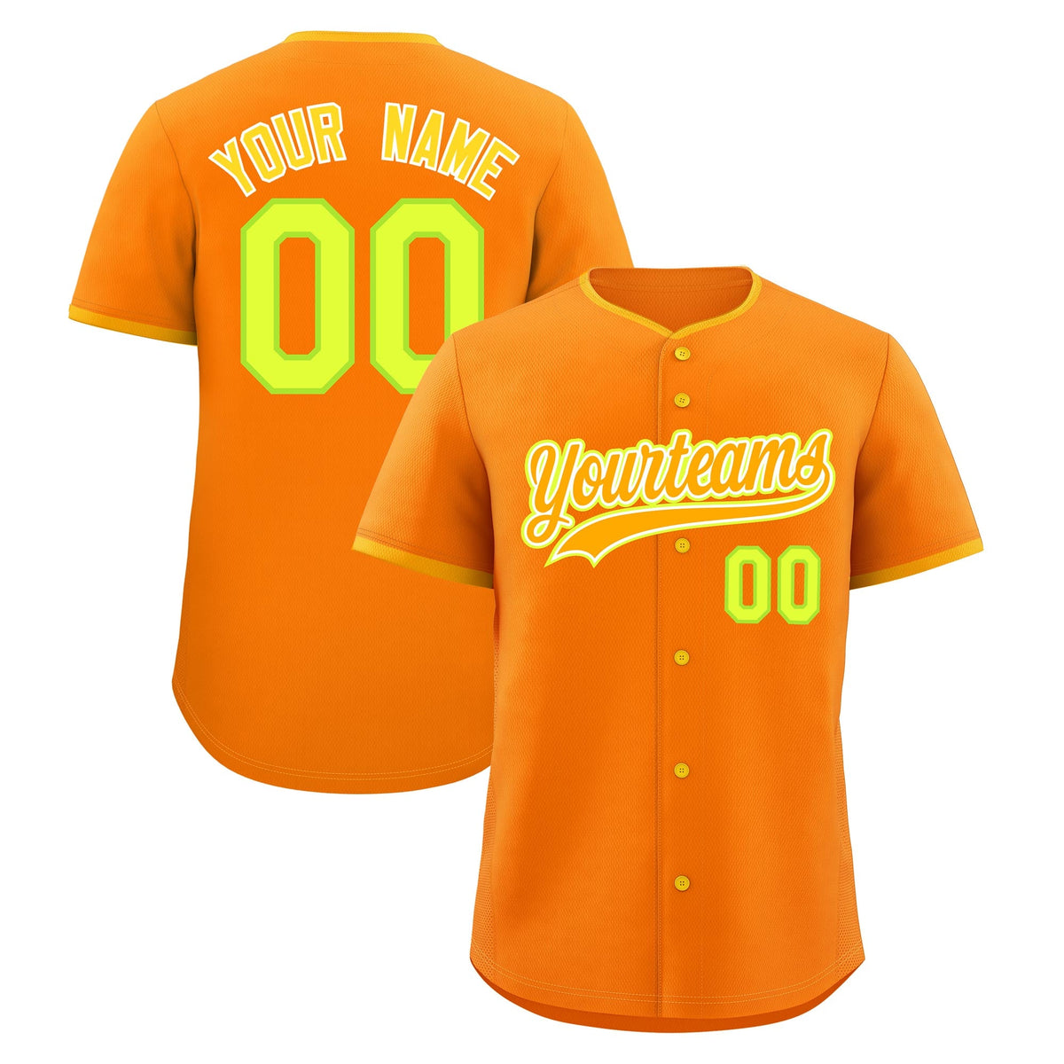 Custom Orange Yellow White Classic Style Stitched Sports Uniform For Men Women Youth Personalized Quick Dry Baseball Jersey| KXKSHOP