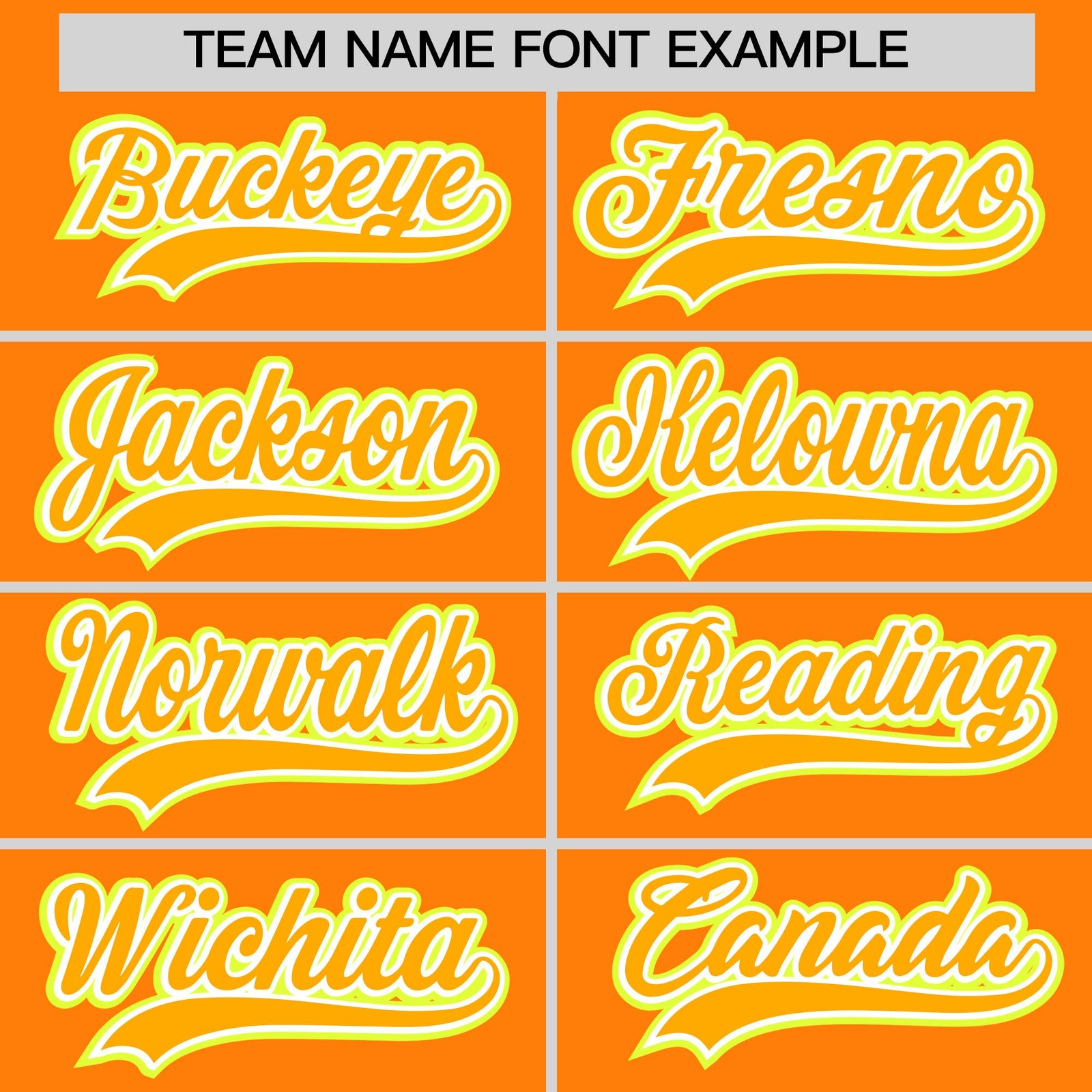 Custom Orange Yellow White Classic Style Stitched Sports Uniform For Men Women Youth Personalized Quick Dry Baseball Jersey| KXKSHOP