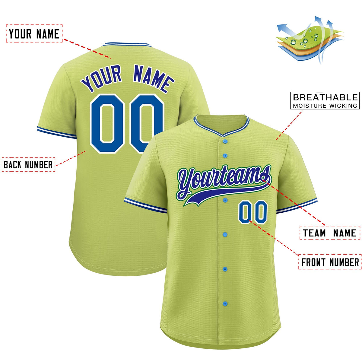 Custom Champagne White Royal Classic Style Stitched Sports Uniform For Men Women Youth Personalized Lightweight Baseball Jersey| KXKSHOP