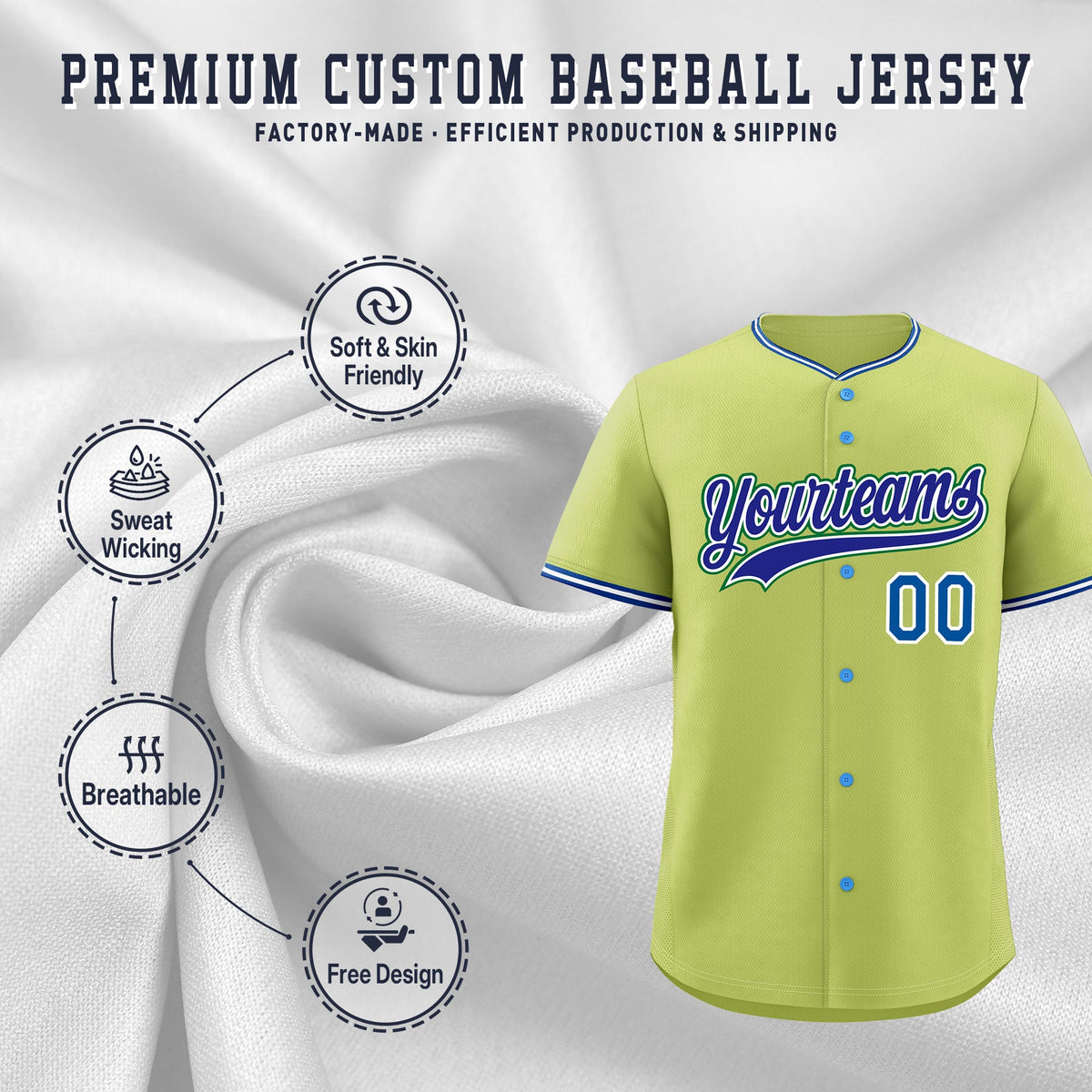 Custom Champagne White Royal Classic Style Stitched Sports Uniform For Men Women Youth Personalized Lightweight Baseball Jersey| KXKSHOP