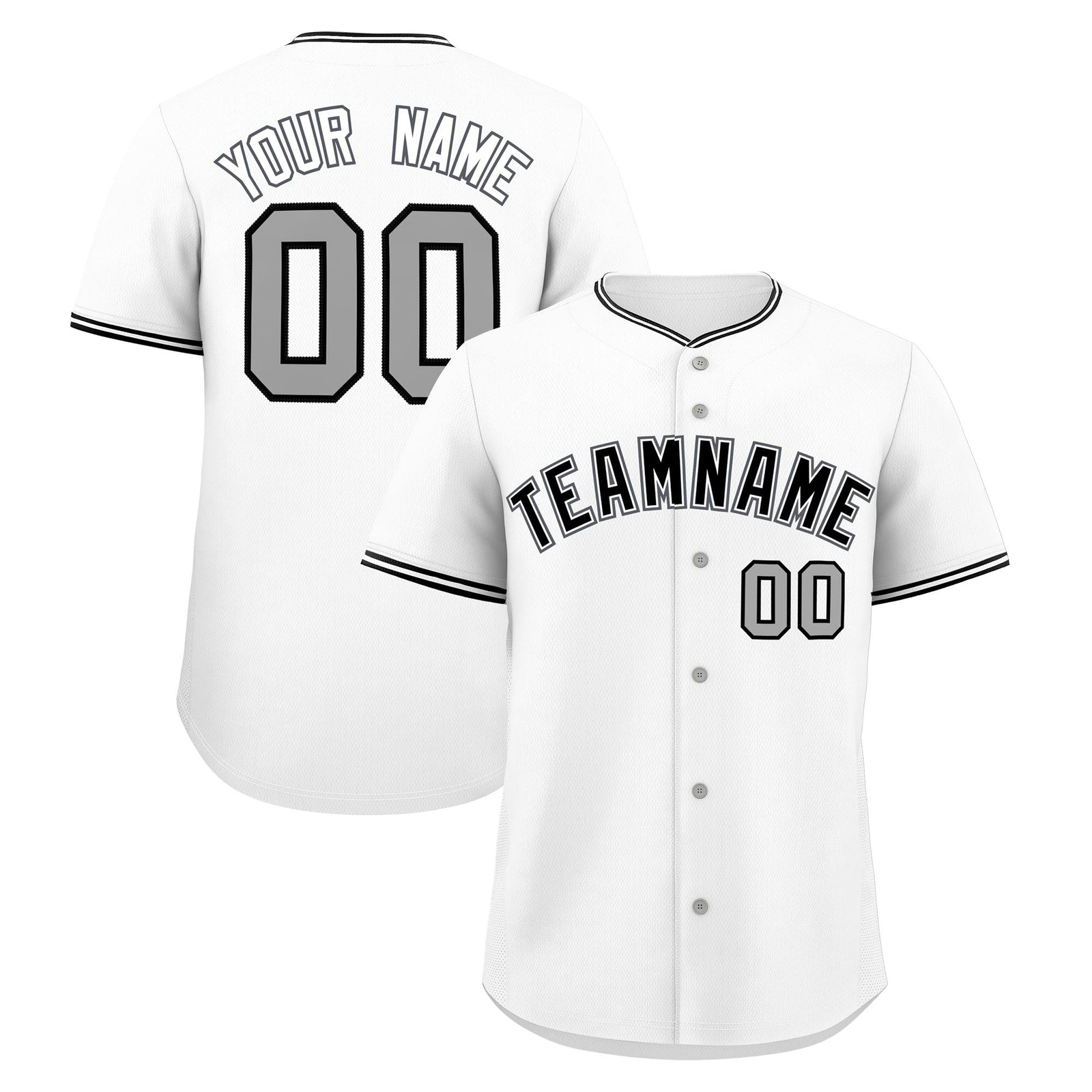 Custom White Black Gray Classic Style Stitched Sports Uniform For Men Women Youth Personalized Lightweight Baseball Jersey| KXKSHOP