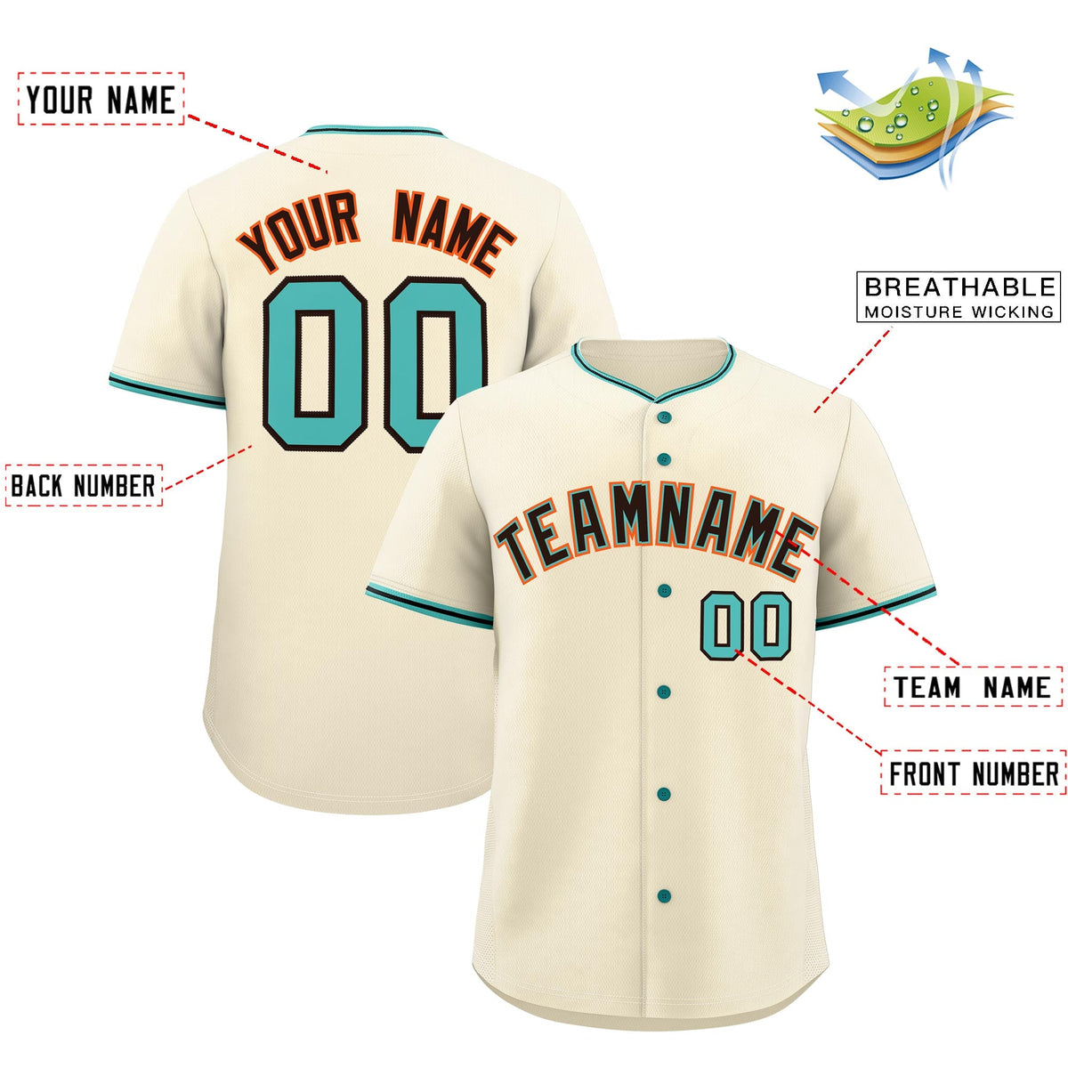 Custom Black Teal Brown Classic Style Stitched Sports Uniform For Men Women Youth Personalized Lightweight Baseball Jersey| KXKSHOP