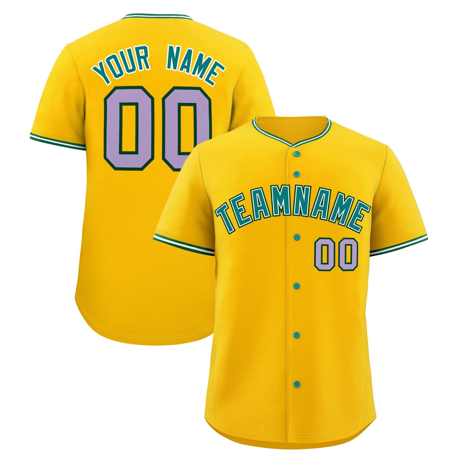 Custom Yellow White Green Classic Style Stitched Sports Uniform For Men Women Youth Personalized Quick Dry Baseball Jersey| KXKSHOP