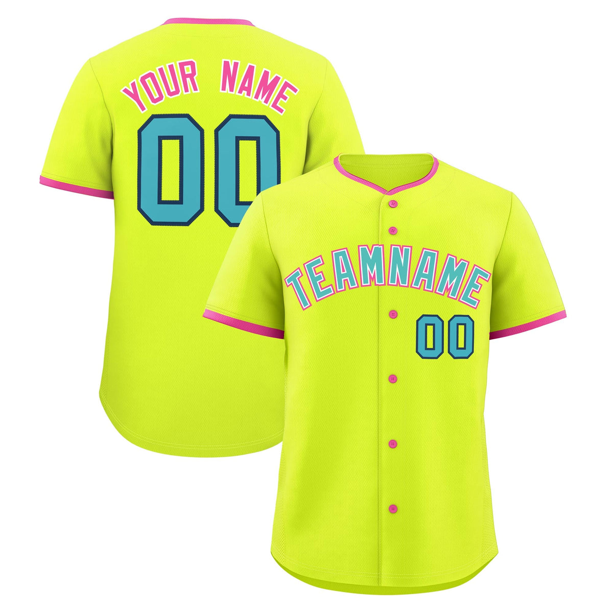Custom Fluorescent Green Rose Red Teal Classic Style Stitched Sports Uniform For Men Women Youth Personalized Lightweight Baseball Jersey| KXKSHOP