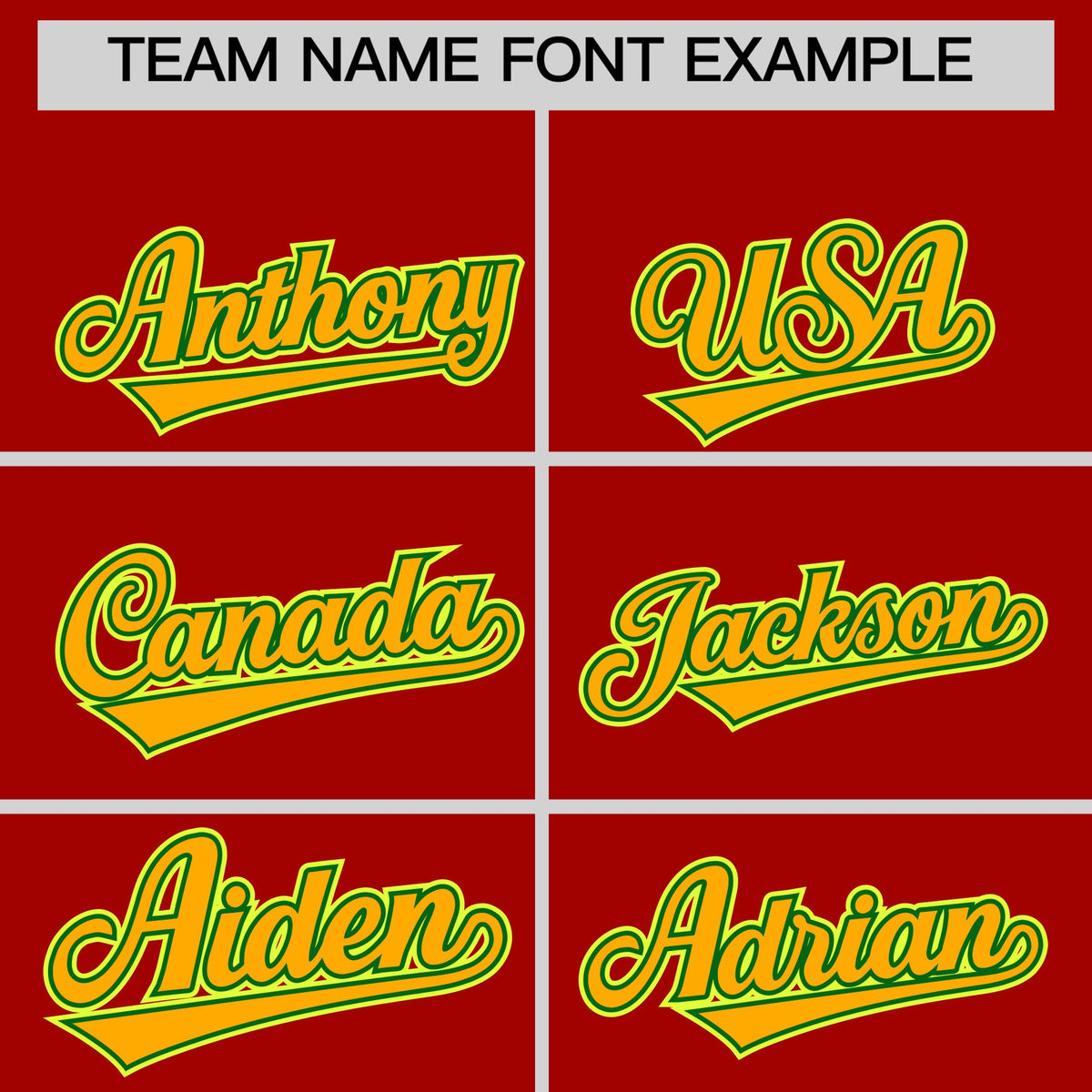 Custom Red Light Green Gold Classic Style Stitched Sports Uniform For Men Women Youth Personalized Quick Dry Baseball Jersey| KXKSHOP