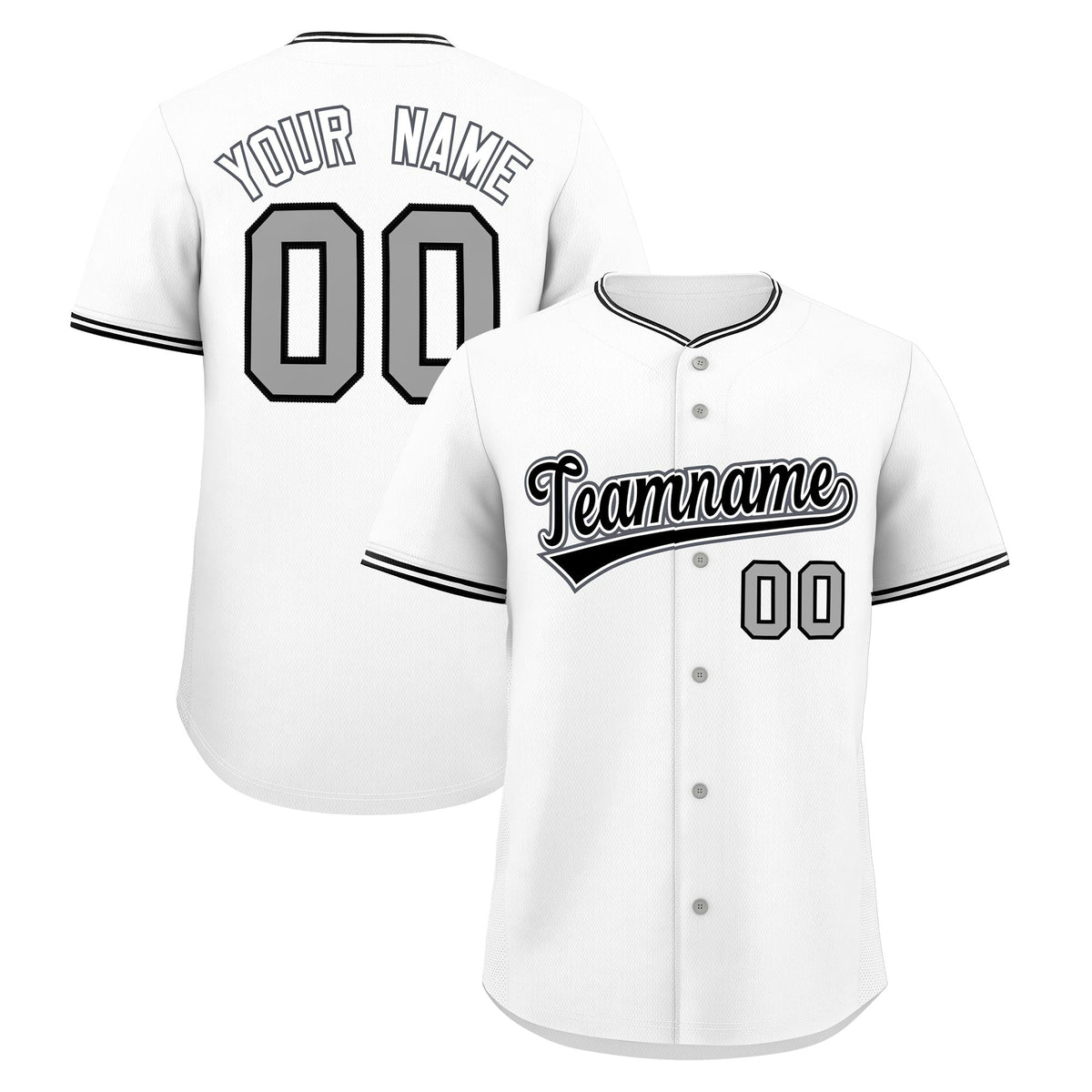 Custom White Black Gray Classic Style Stitched Sports Uniform For Men Women Youth Personalized Lightweight Baseball Jersey| KXKSHOP