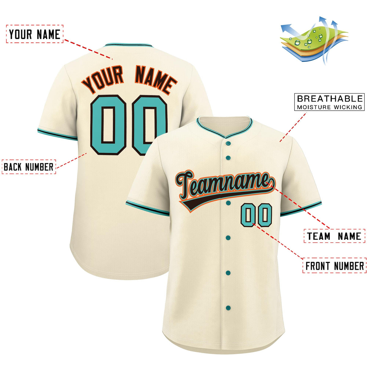 Custom Black Teal Brown Classic Style Stitched Sports Uniform For Men Women Youth Personalized Lightweight Baseball Jersey| KXKSHOP