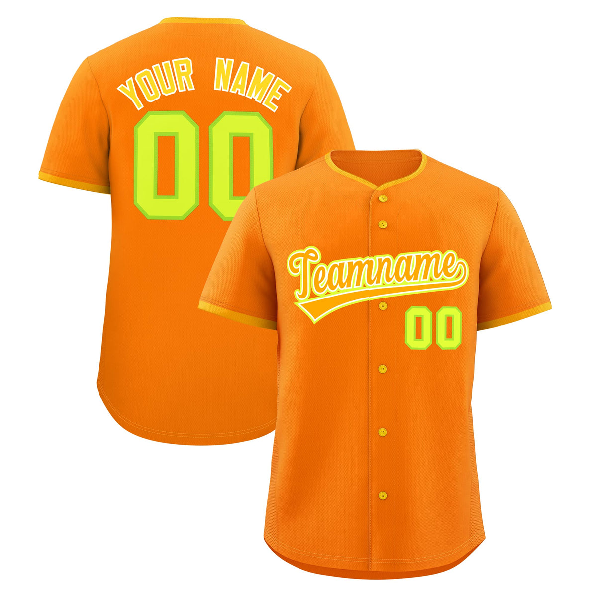 Custom Orange Yellow White Classic Style Stitched Sports Uniform For Men Women Youth Personalized Quick Dry Baseball Jersey| KXKSHOP