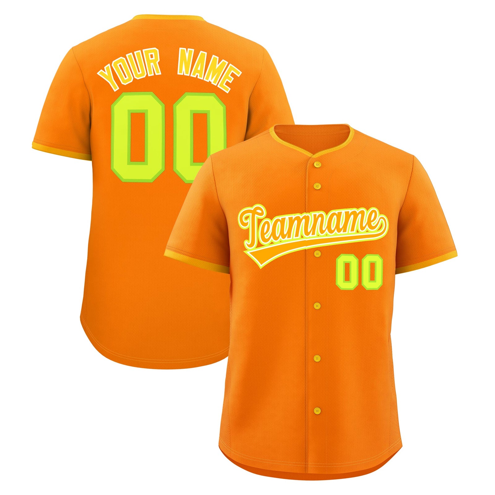 Custom Orange Yellow White Classic Style Stitched Sports Uniform For Men Women Youth Personalized Quick Dry Baseball Jersey| KXKSHOP