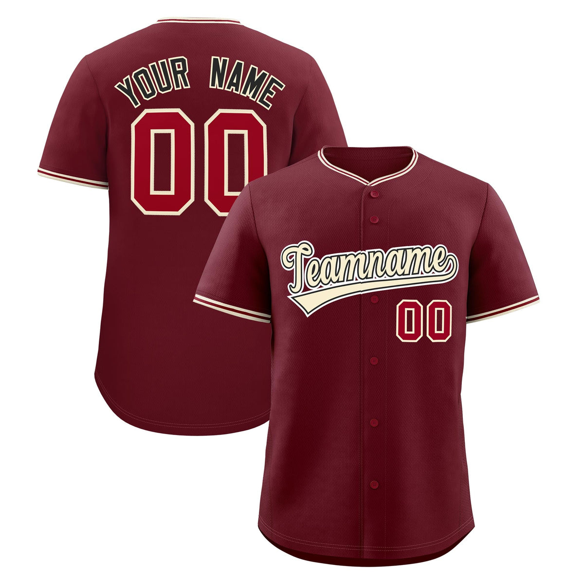 Custom Maroon Crimson Cream Classic Style Stitched Sports Uniform For Men Women Youth Personalized Lightweight Baseball Jersey| KXKSHOP