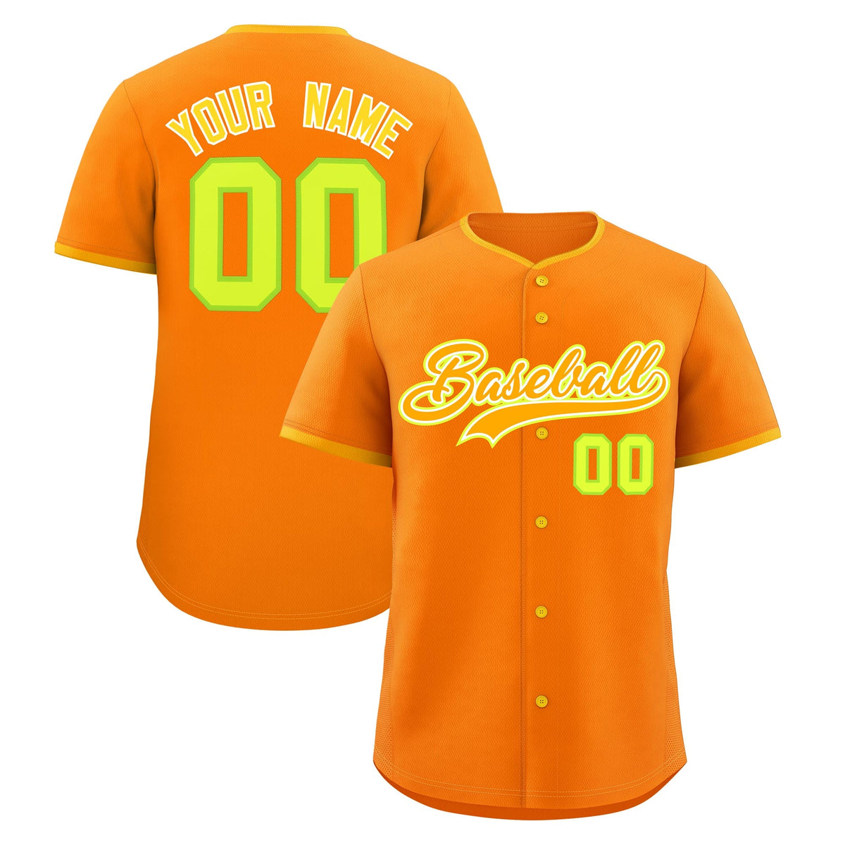 Custom Orange Yellow White Classic Style Stitched Sports Uniform For Men Women Youth Personalized Quick Dry Baseball Jersey| KXKSHOP