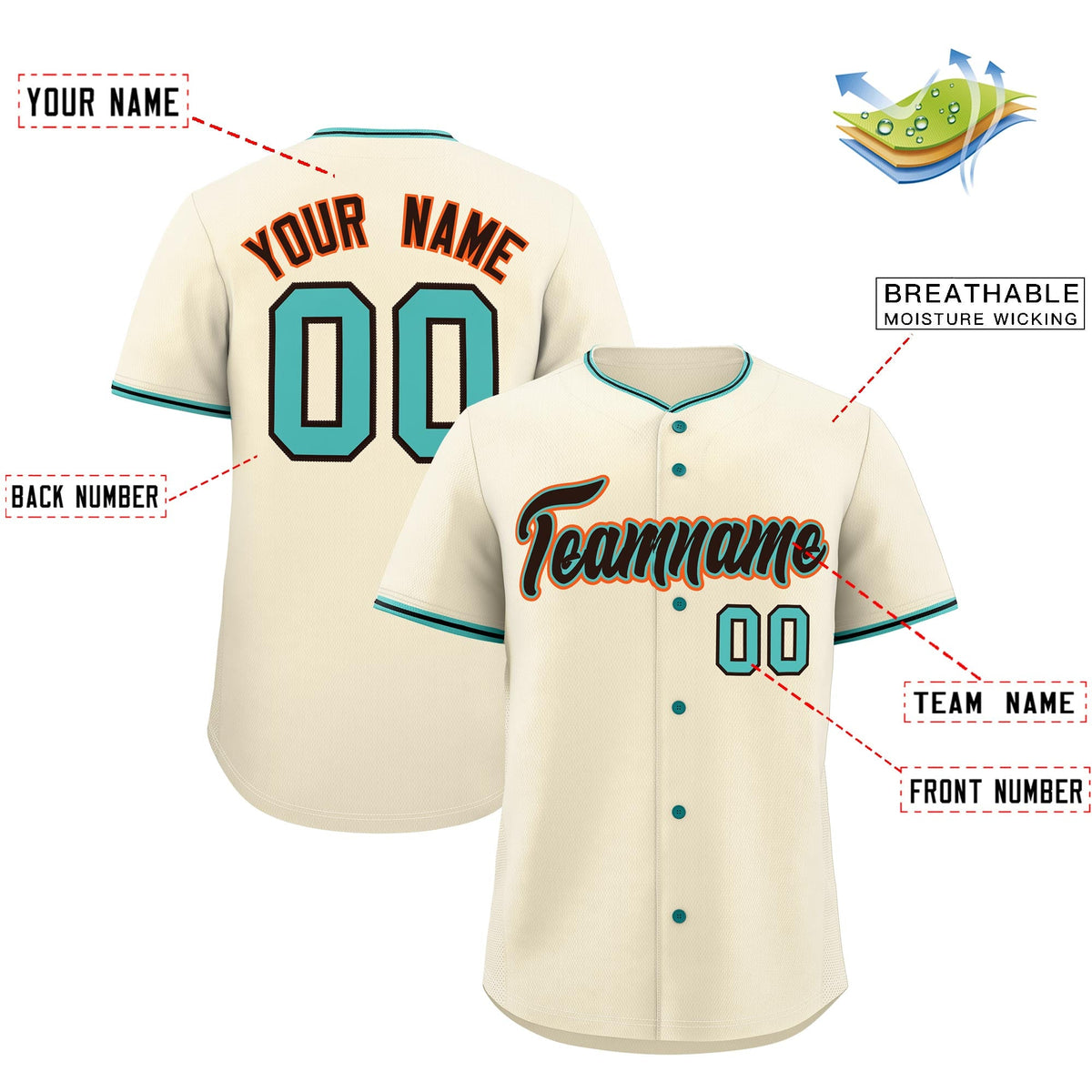 Custom Black Teal Brown Classic Style Stitched Sports Uniform For Men Women Youth Personalized Lightweight Baseball Jersey| KXKSHOP