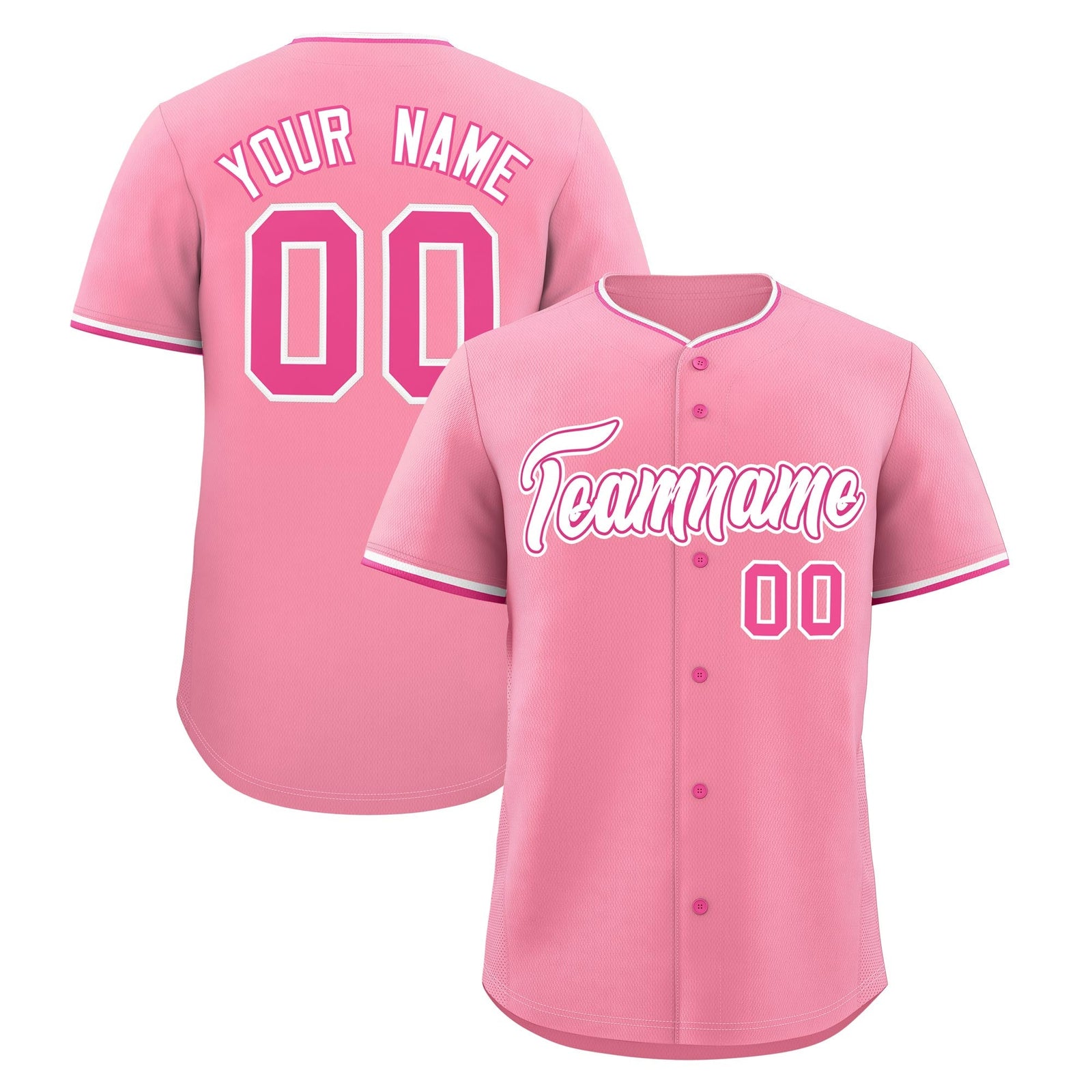 Custom Light Pink White Rose Red Classic Style Stitched Sports Uniform For Men Women Youth Personalized Lightweight Baseball Jersey| KXKSHOP