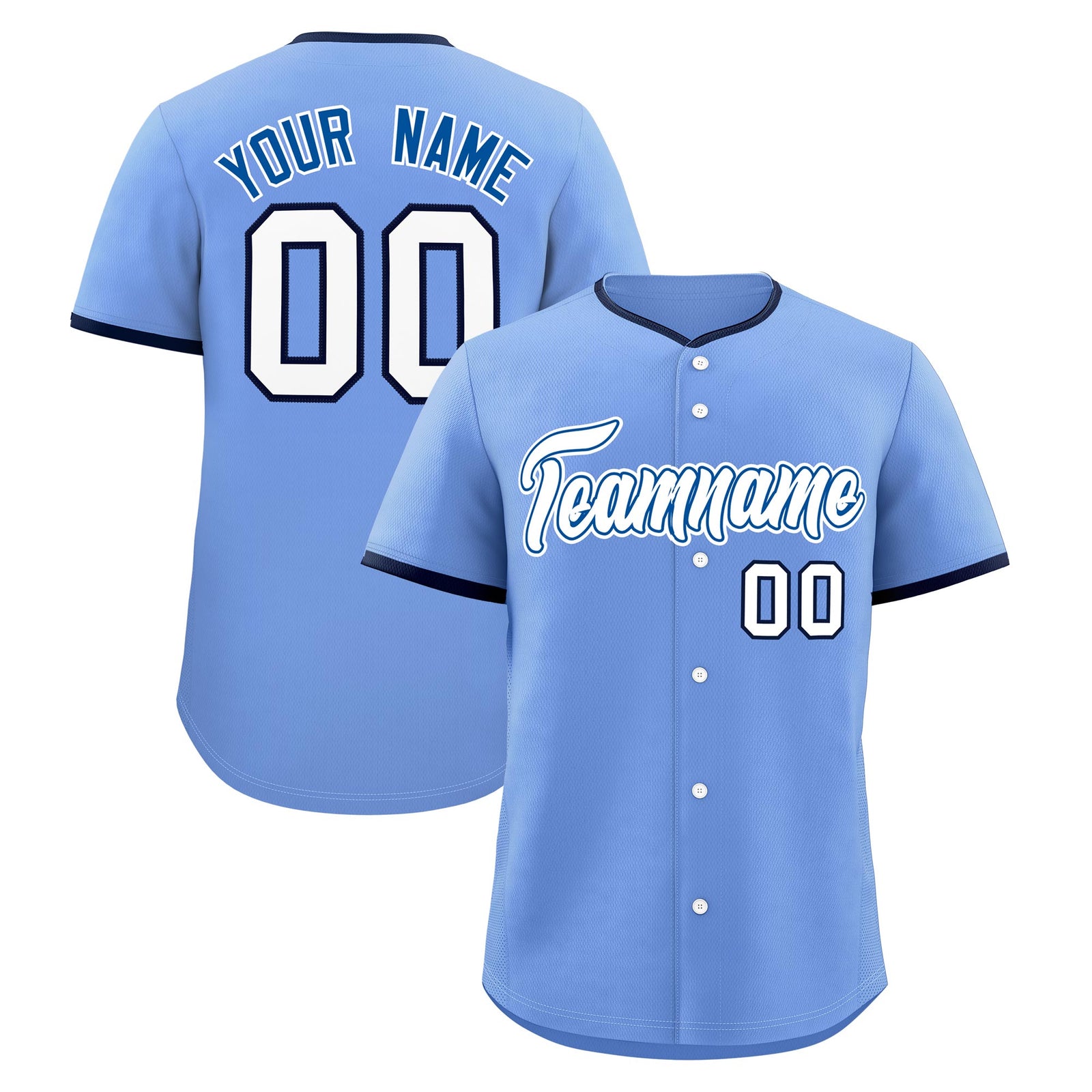 Custom Light Blue White Royal Classic Style Stitched Sports Uniform For Men Women Youth Personalized Lightweight Baseball Jersey| KXKSHOP
