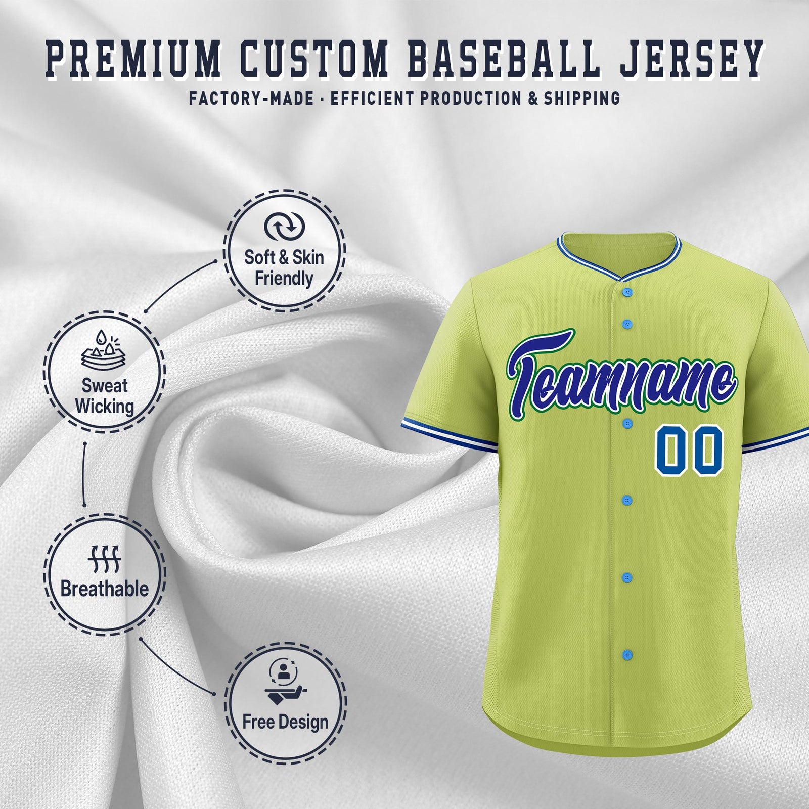 Custom Champagne White Royal Classic Style Stitched Sports Uniform For Men Women Youth Personalized Lightweight Baseball Jersey| KXKSHOP