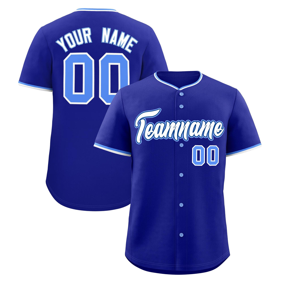 Custom Royal White Light Blue Classic Style Stitched Sports Uniform For Men Women Youth Personalized Lightweight Baseball Jersey| KXKSHOP