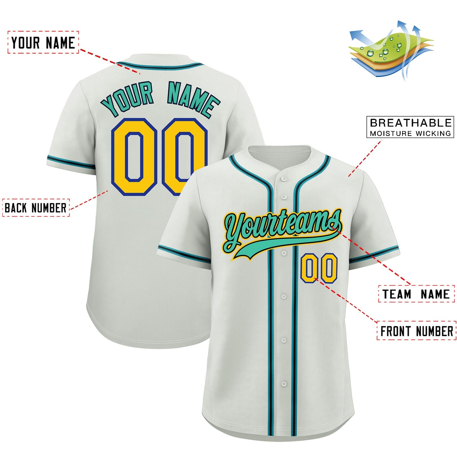 Custom Light Gray Classic Style Stitched Sports Uniform Personalized For Teams Lightweight Baseball Jersey| KXKSHOP