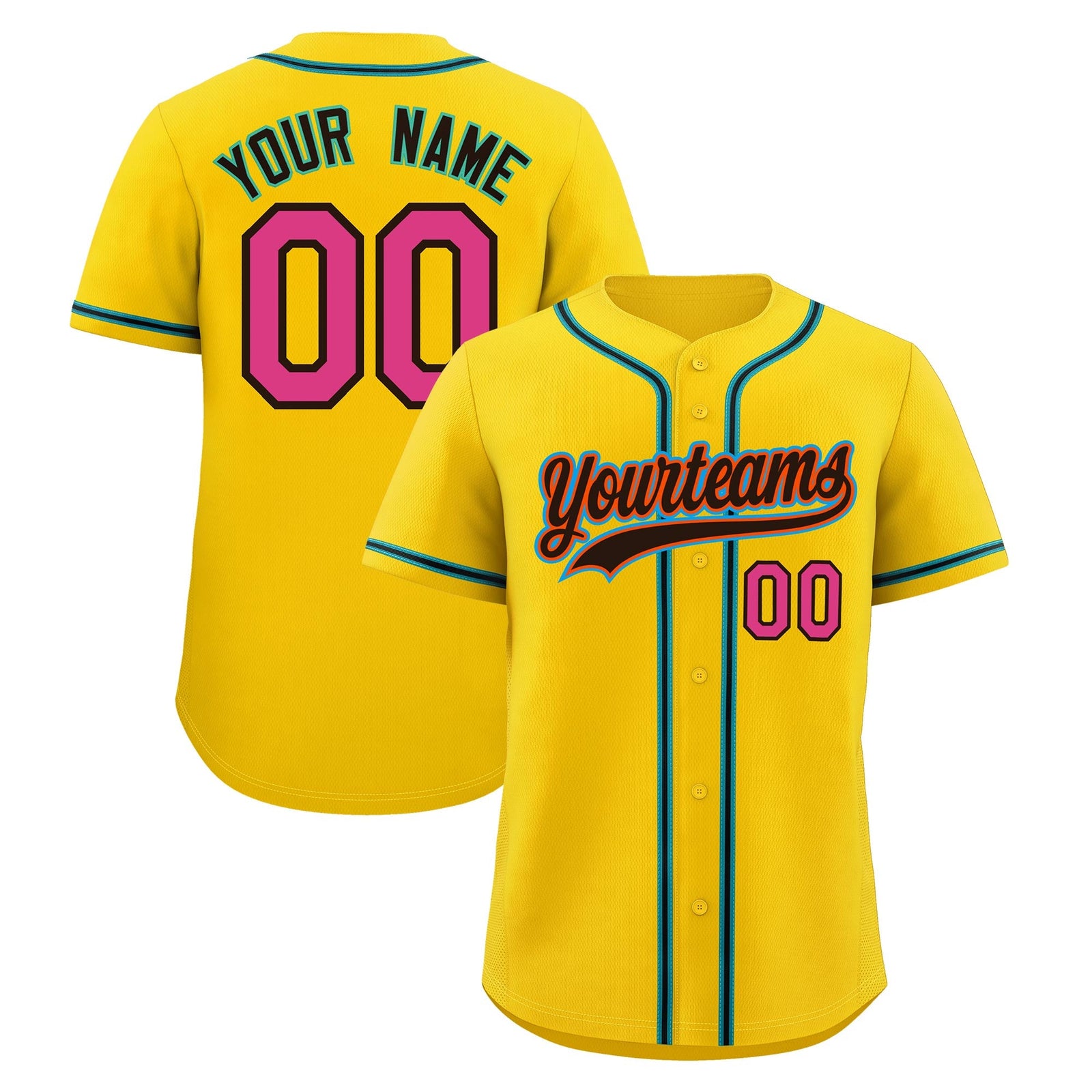 Custom Gold Classic Style Stitched Sports Uniform Personalized For Teams Quick Dry Baseball Jersey| KXKSHOP
