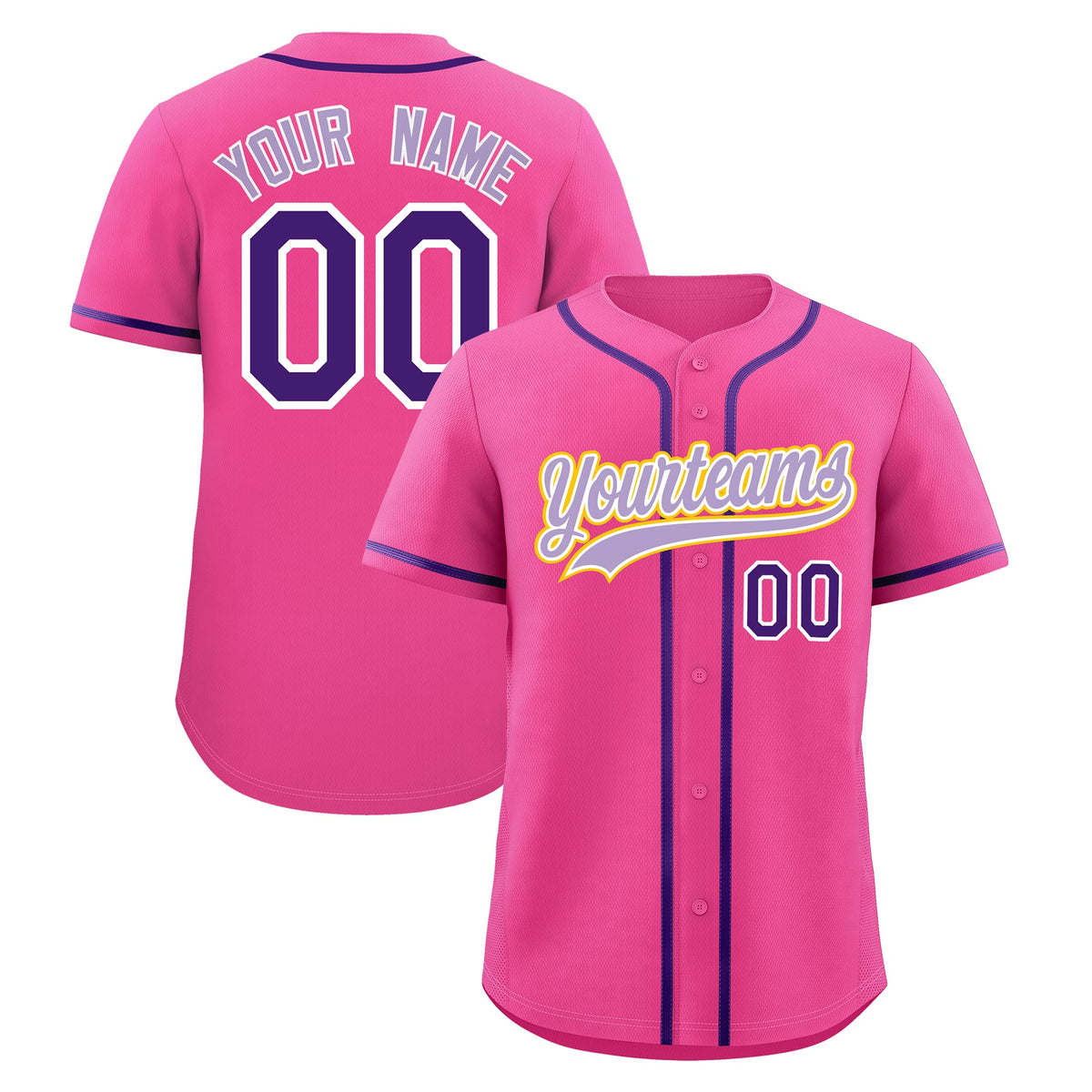 Custom Pink Classic Style Stitched Sports Uniform Personalized For Teams Quick Dry Baseball Jersey| KXKSHOP