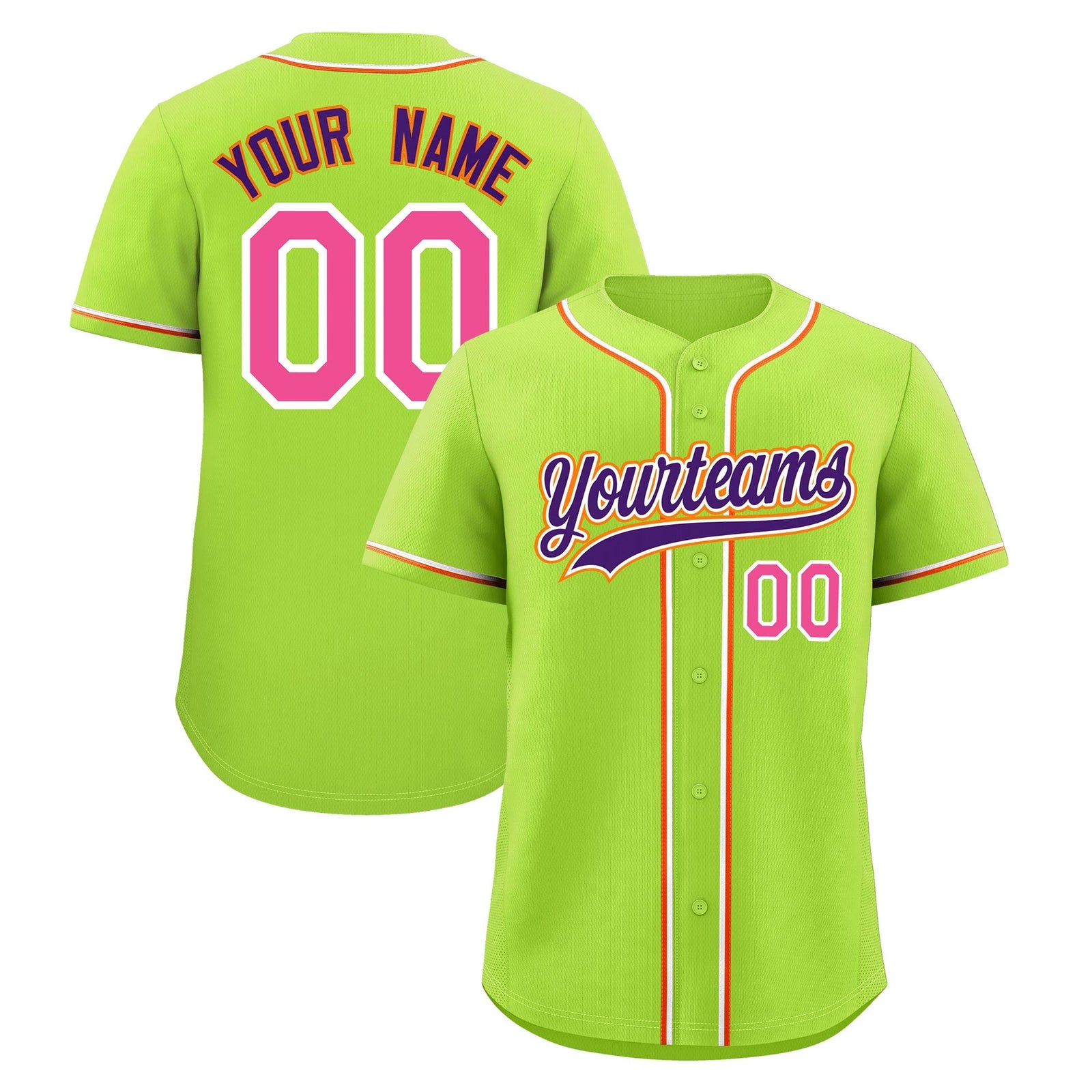 Custom Neon Green Classic Style Stitched Sports Uniform Personalized For Teams Lightweight Baseball Jersey| KXKSHOP