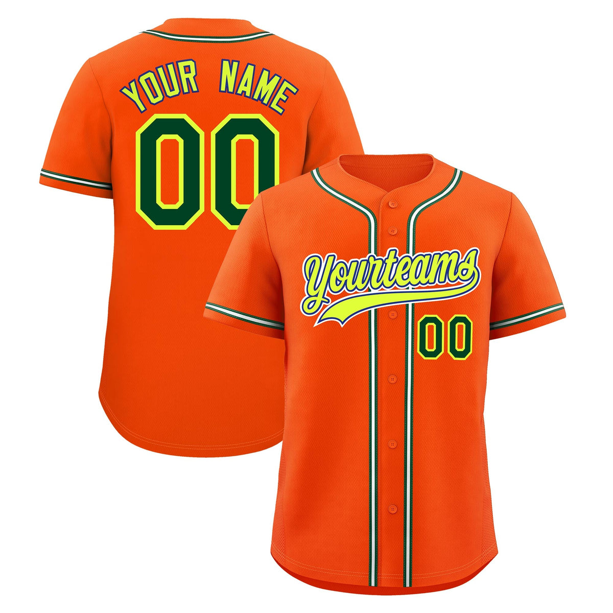 Custom Orange Classic Style Stitched Sports Uniform Personalized For Teams Quick Dry Baseball Jersey| KXKSHOP