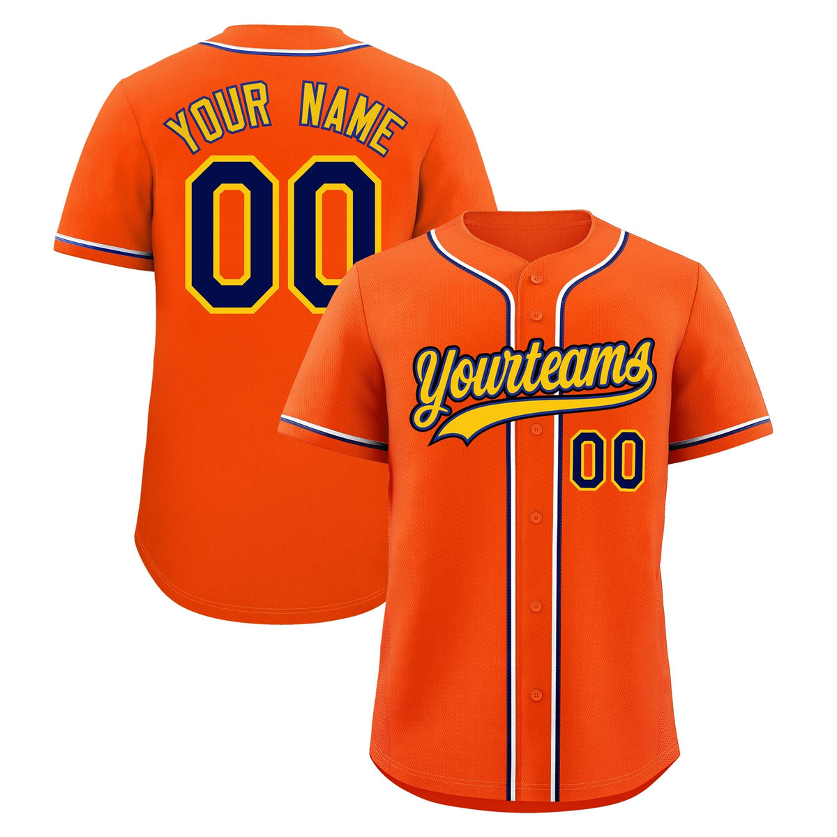 Custom Orange Classic Style Stitched Sports Uniform Personalized For Teams Quick Dry Baseball Jersey| KXKSHOP