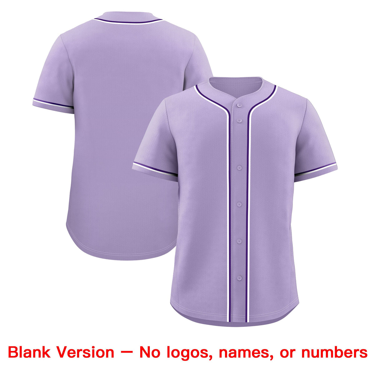 Custom Light Purple Classic Style Stitched Sports Uniform Personalized For Teams Lightweight Baseball Jersey| KXKSHOP
