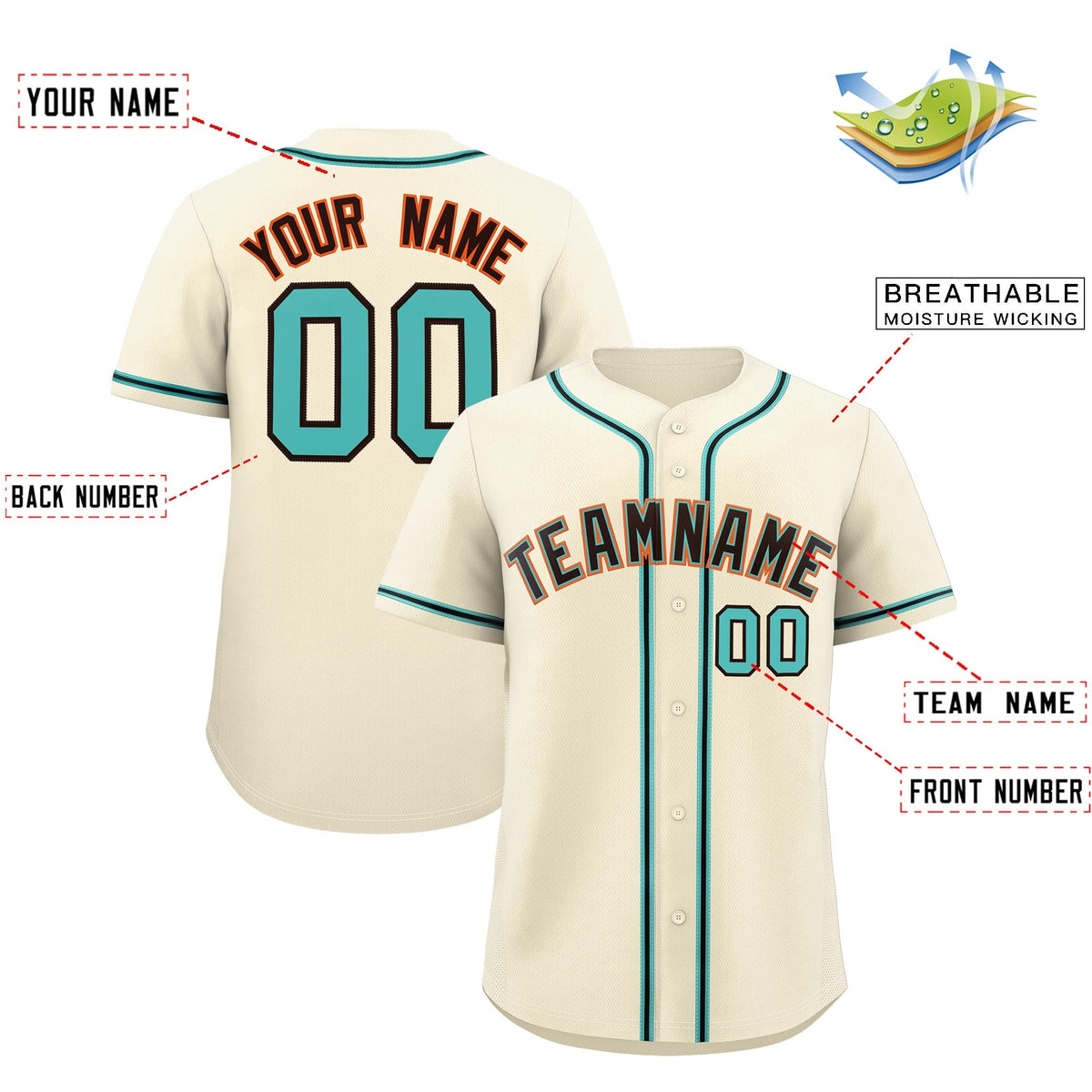 Custom Cream Classic Style Stitched Sports Uniform Personalized For Teams Quick Dry Baseball Jersey| KXKSHOP