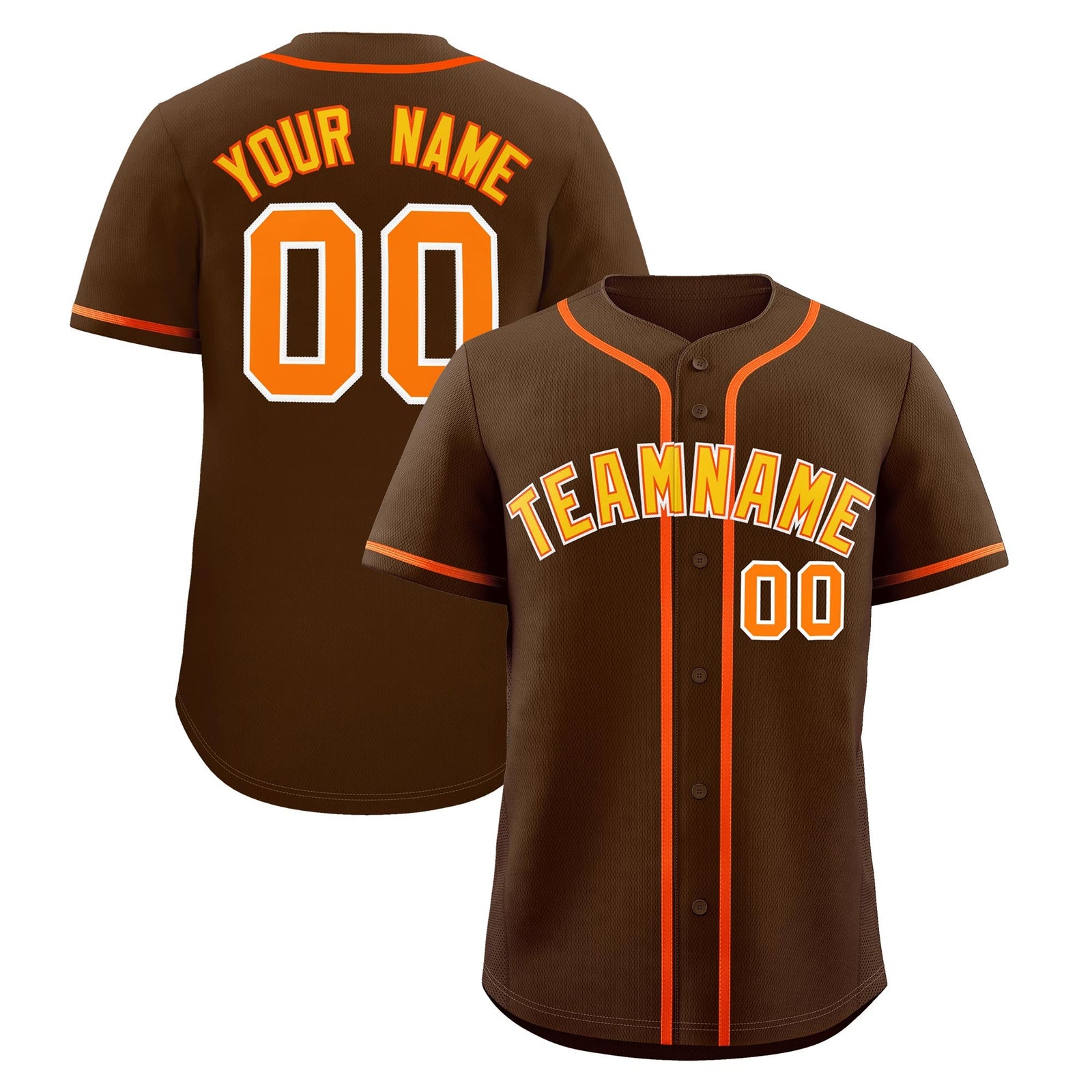 Custom Brown Classic Style Stitched Sports Uniform Personalized For Teams Lightweight Baseball Jersey| KXKSHOP