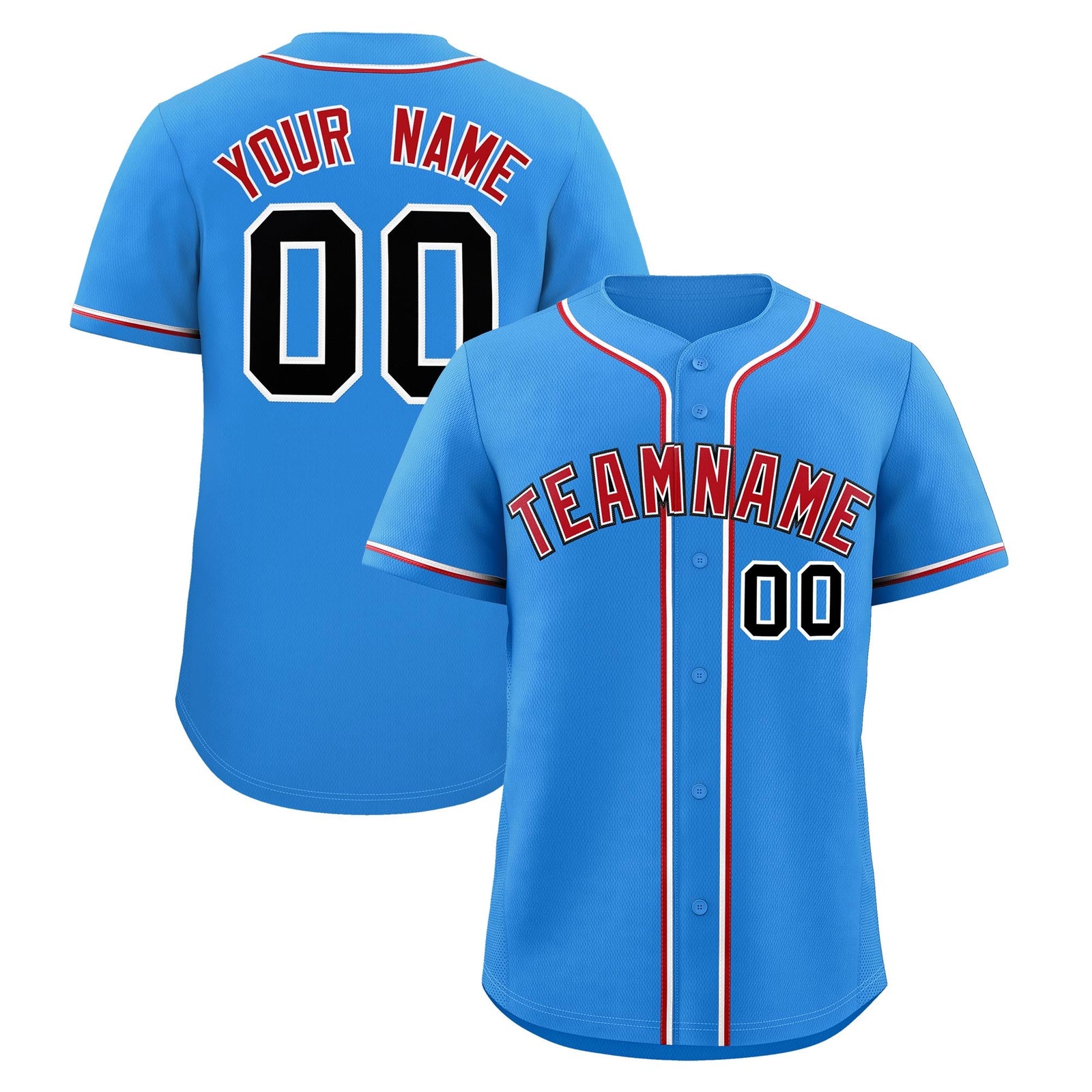 Custom Light Blue Classic Style Stitched Sports Uniform Personalized For Teams Quick Dry Baseball Jersey| KXKSHOP