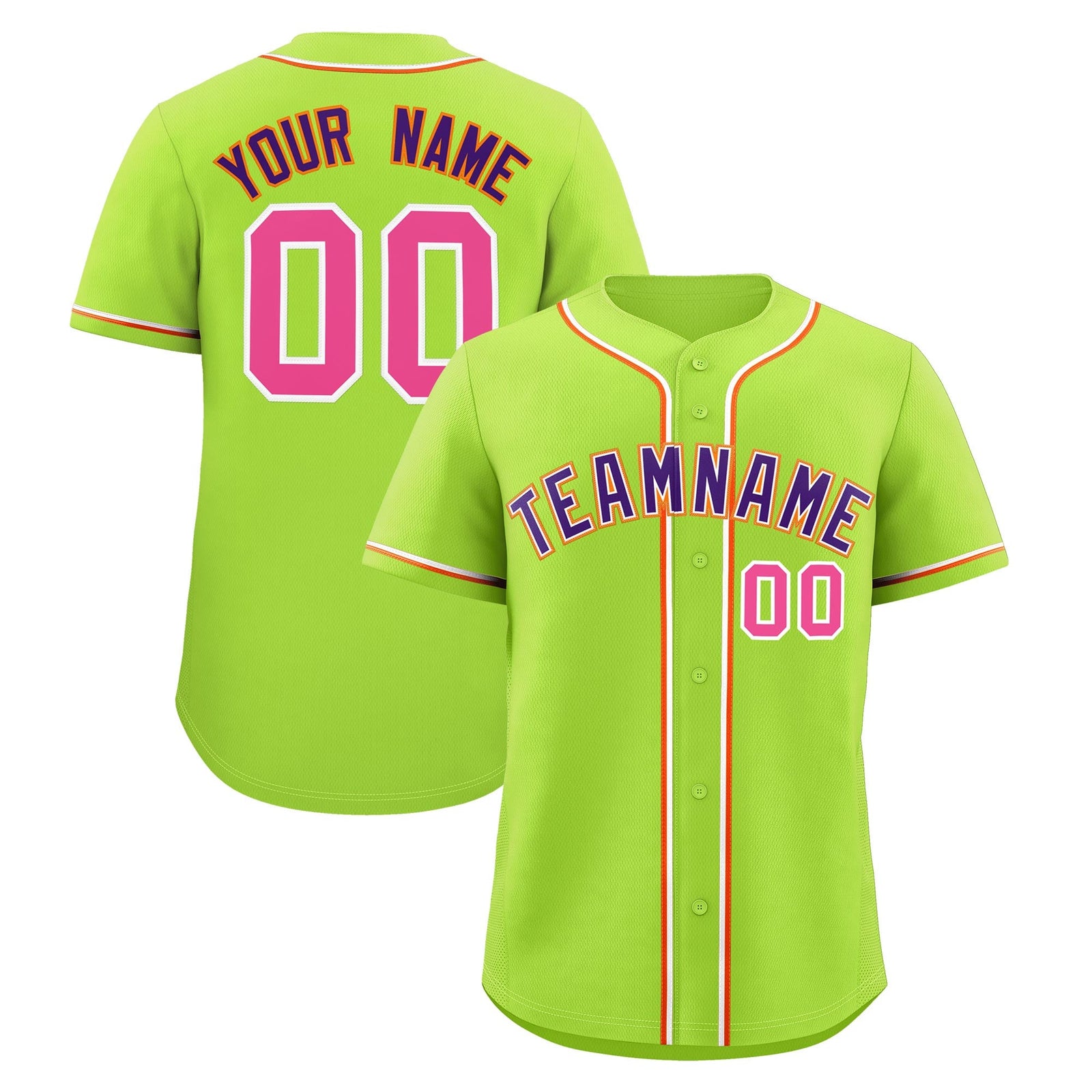 Custom Neon Green Classic Style Stitched Sports Uniform Personalized For Teams Lightweight Baseball Jersey| KXKSHOP