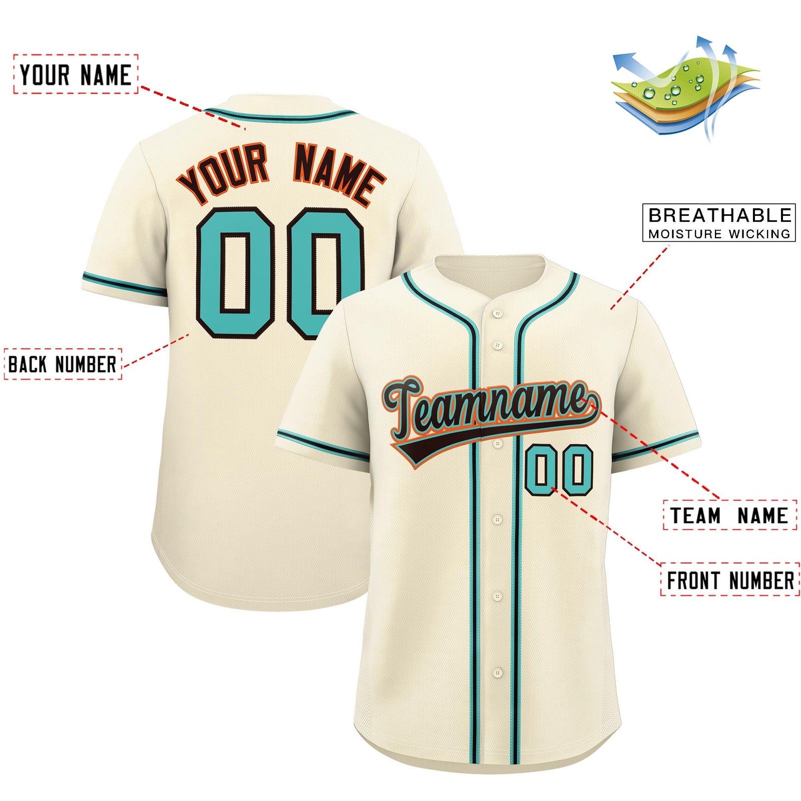 Custom Cream Classic Style Stitched Sports Uniform Personalized For Teams Quick Dry Baseball Jersey| KXKSHOP
