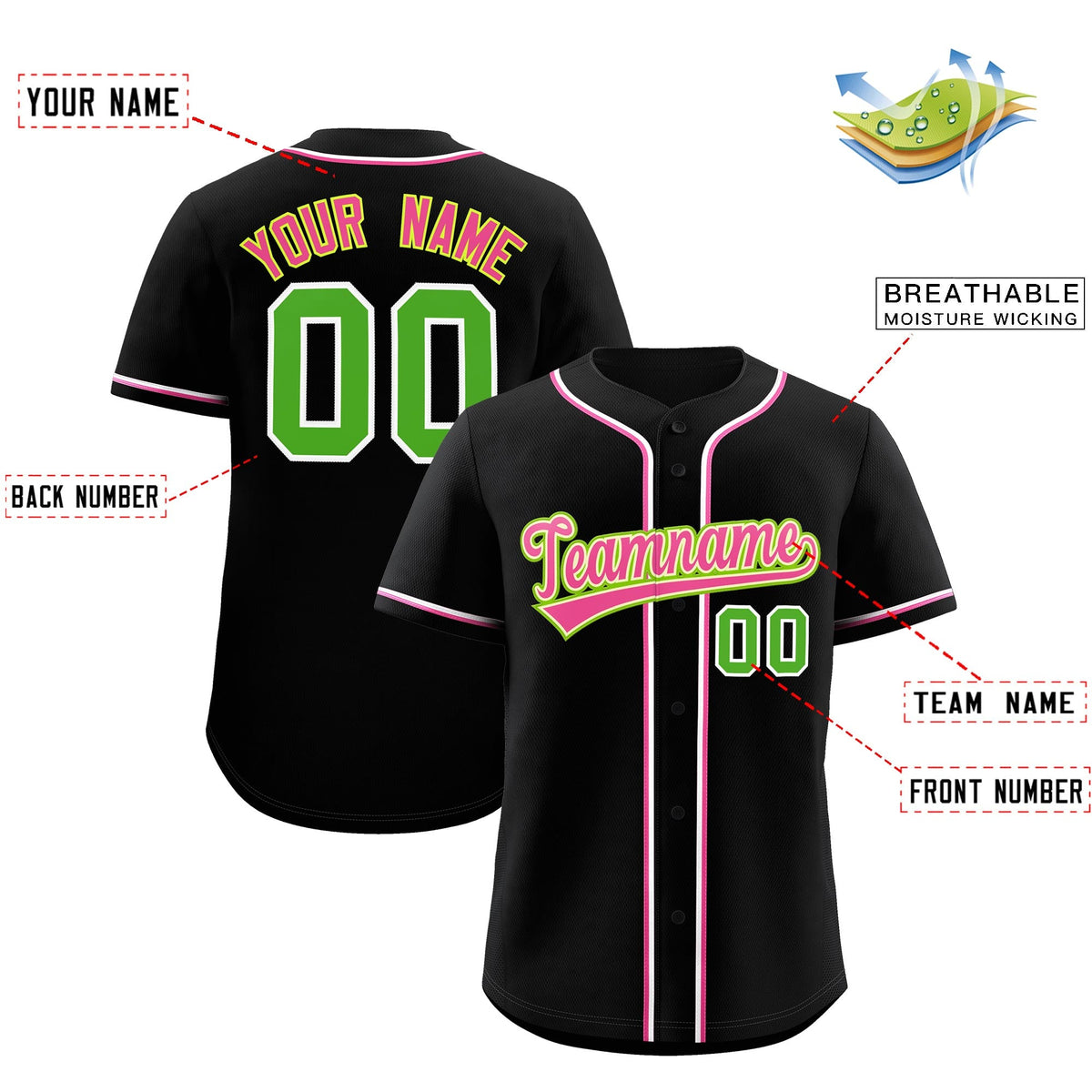 Custom Black Classic Style Stitched Sports Uniform Personalized For Teams Lightweight Baseball Jersey| KXKSHOP