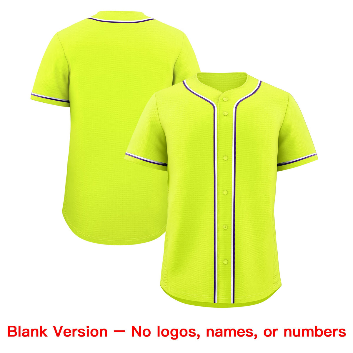 Custom Fluorescent Green Classic Style Stitched Sports Uniform Personalized For Teams Lightweight Baseball Jersey| KXKSHOP