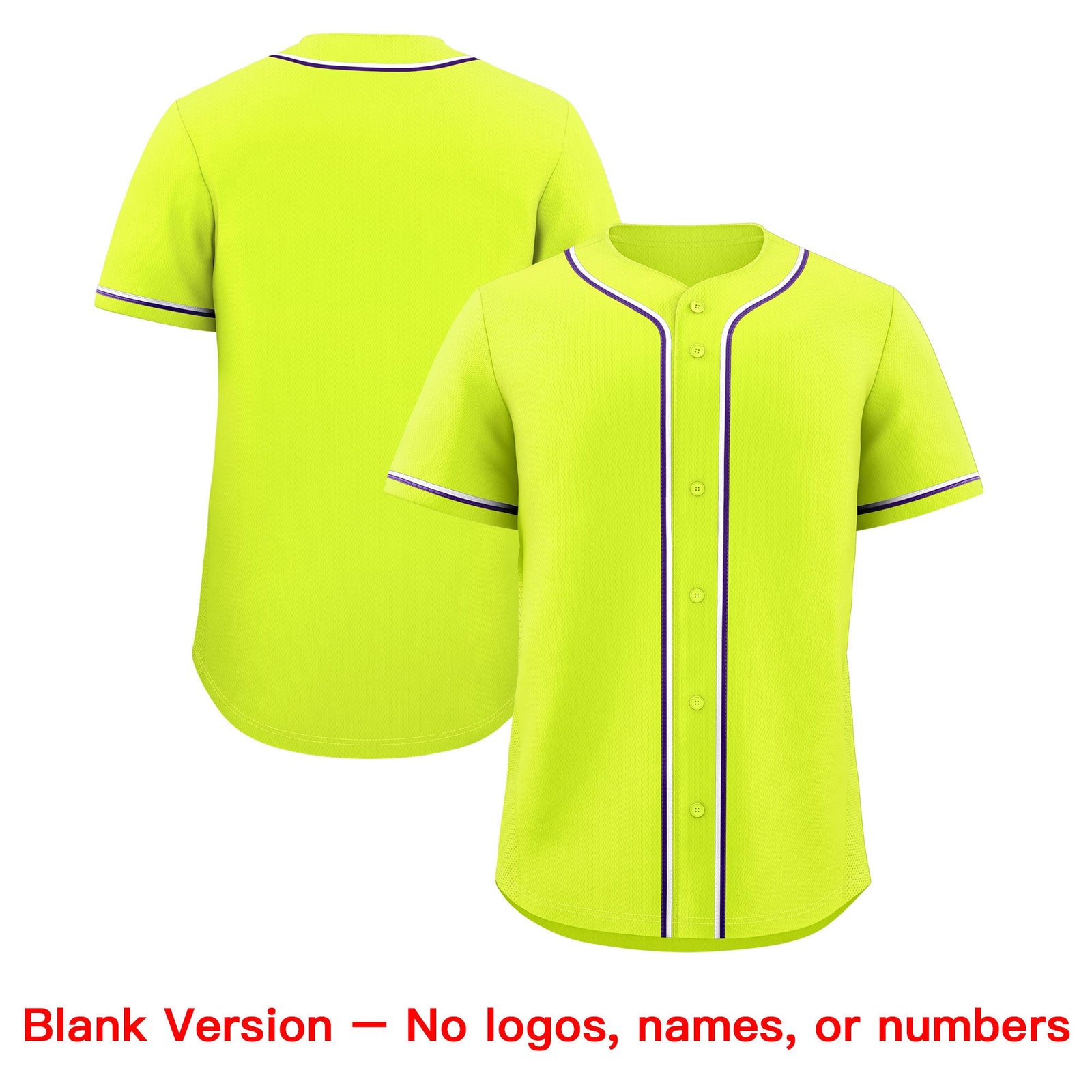 Custom Fluorescent Green Classic Style Stitched Sports Uniform Personalized For Teams Lightweight Baseball Jersey| KXKSHOP