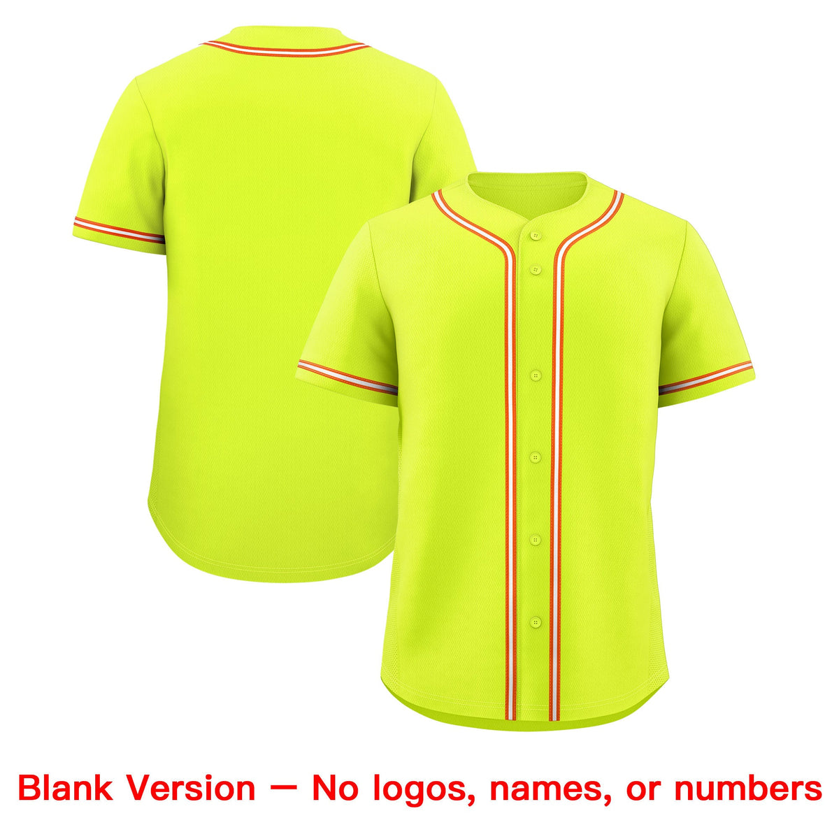 Custom Fluorescent Green Classic Style Stitched Sports Uniform Personalized For Teams Lightweight Baseball Jersey| KXKSHOP