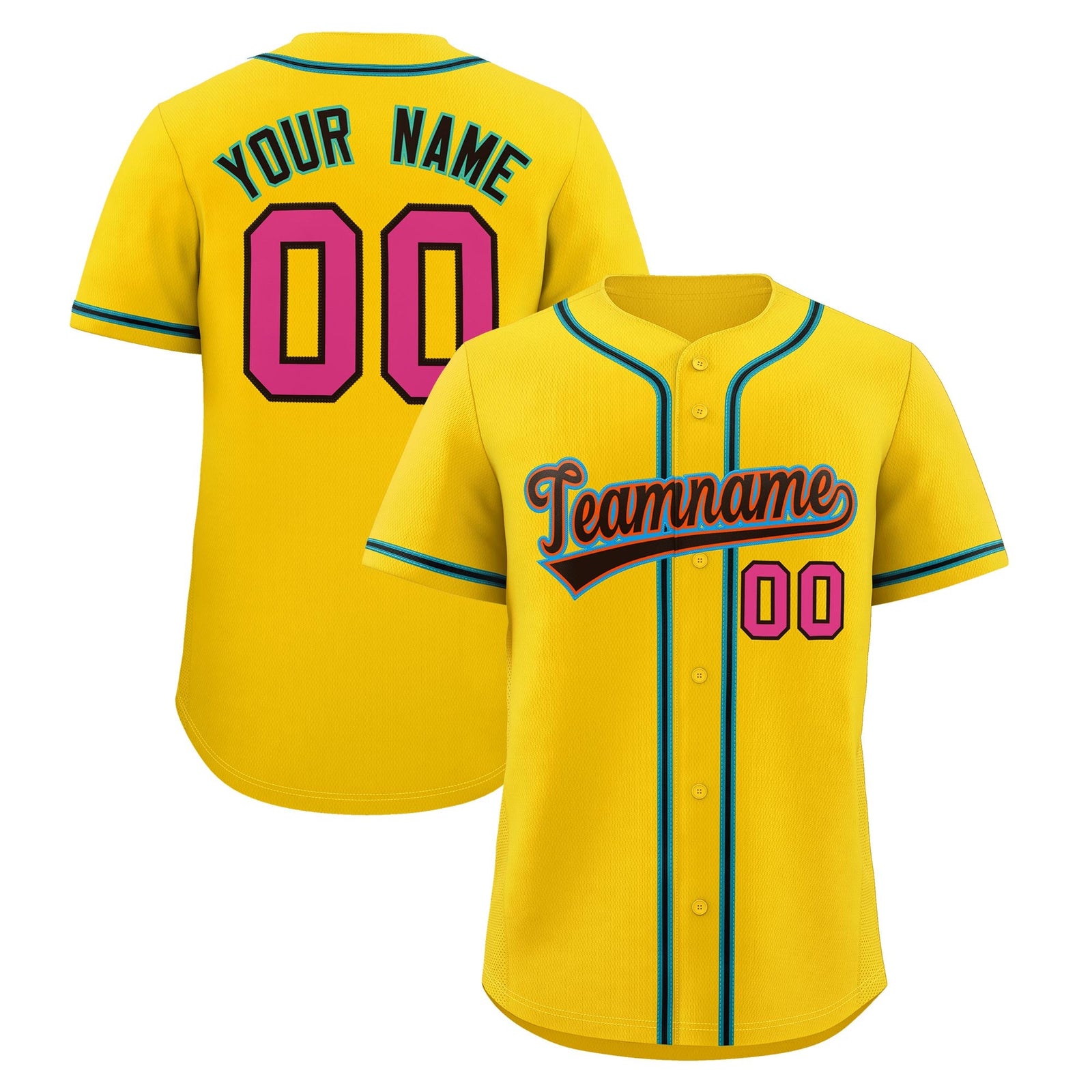 Custom Gold Classic Style Stitched Sports Uniform Personalized For Teams Quick Dry Baseball Jersey| KXKSHOP