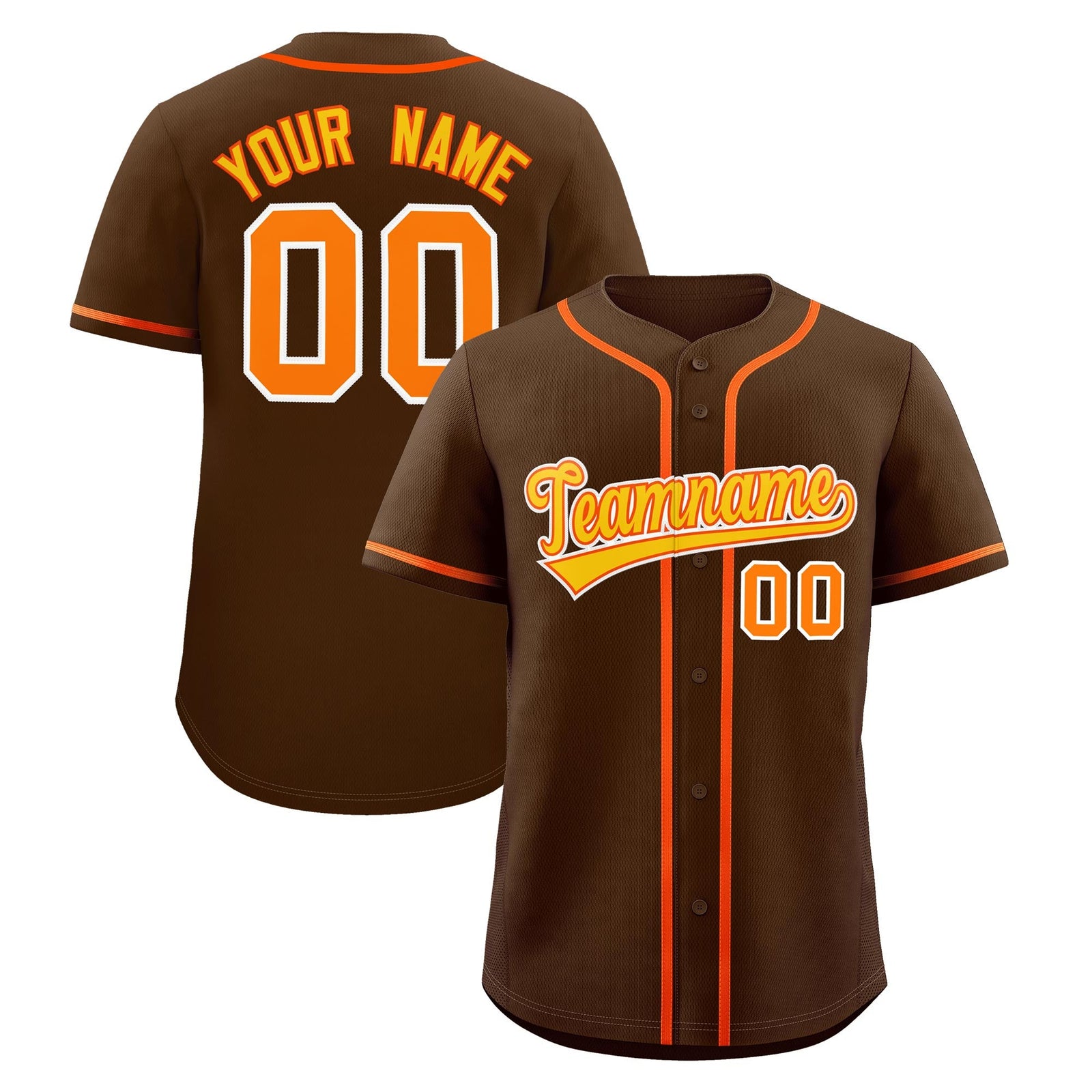 Custom Brown Classic Style Stitched Sports Uniform Personalized For Teams Lightweight Baseball Jersey| KXKSHOP