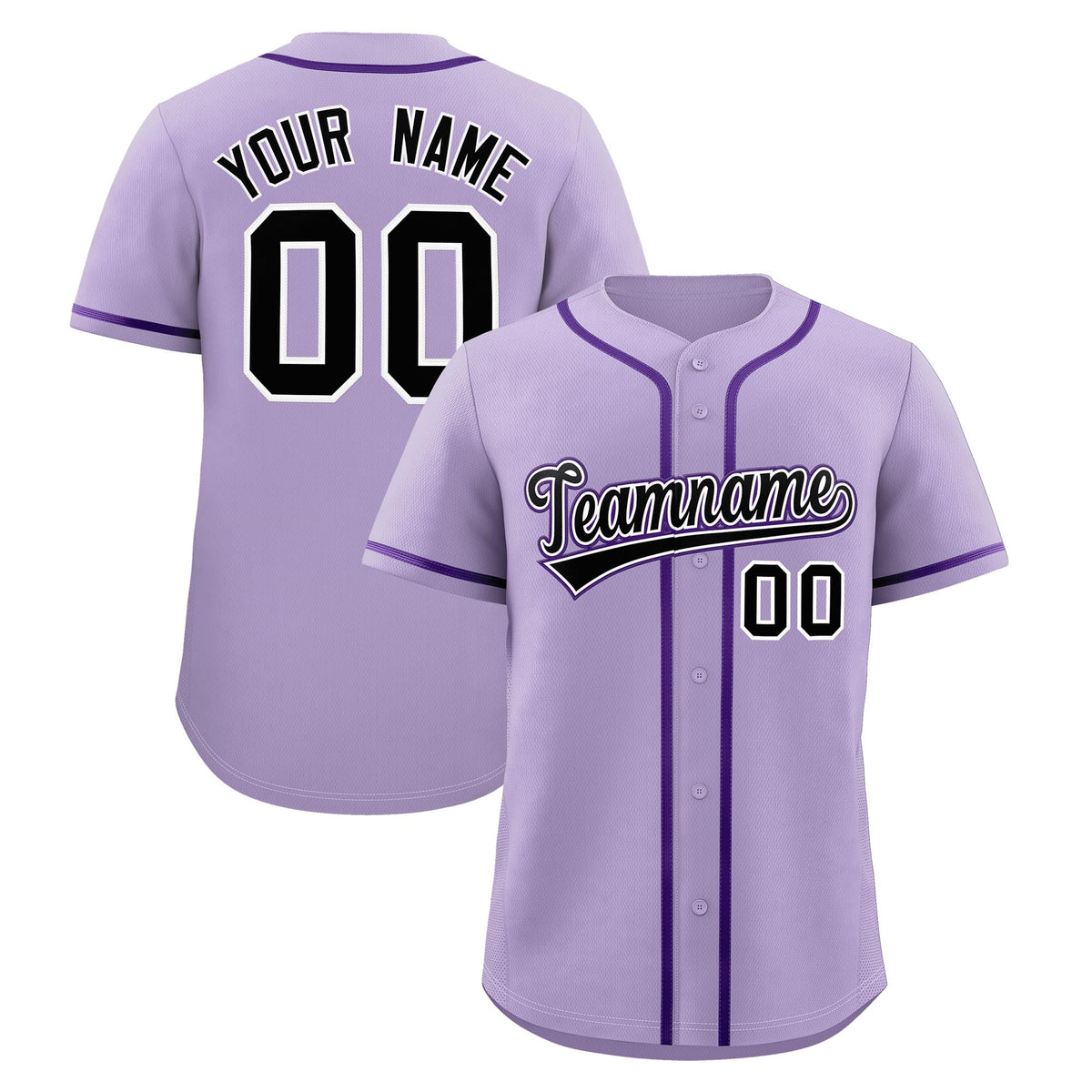 Custom Light Purple Classic Style Stitched Sports Uniform Personalized For Teams Quick Dry Baseball Jersey| KXKSHOP
