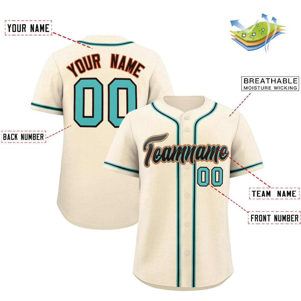 Custom Cream Classic Style Stitched Sports Uniform Personalized For Teams Quick Dry Baseball Jersey| KXKSHOP