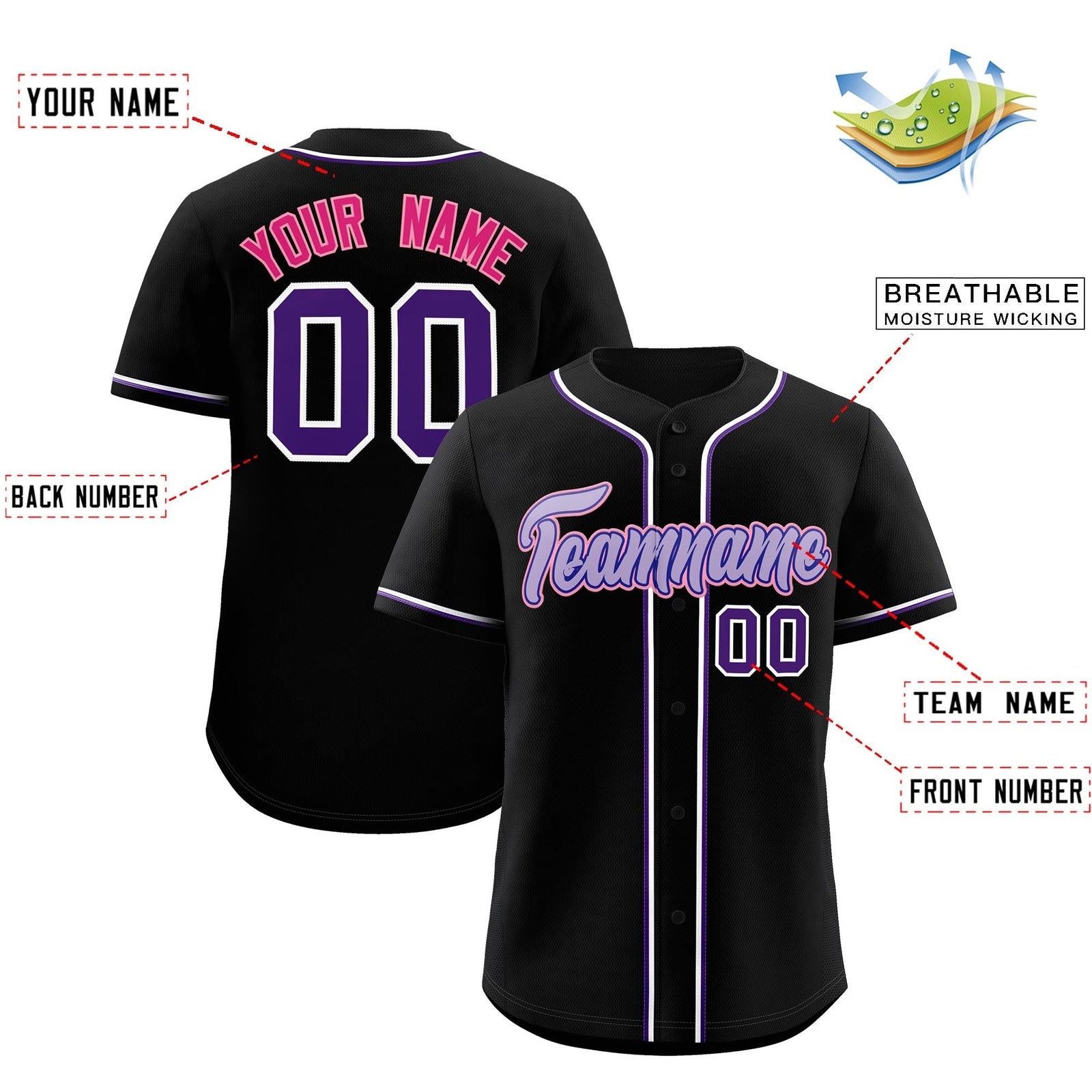 Custom Black Classic Style Stitched Sports Uniform Personalized For Teams Quick Dry Baseball Jersey| KXKSHOP
